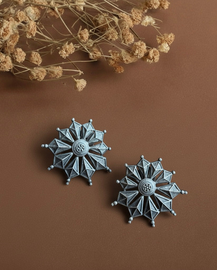Starburst Silver Studs