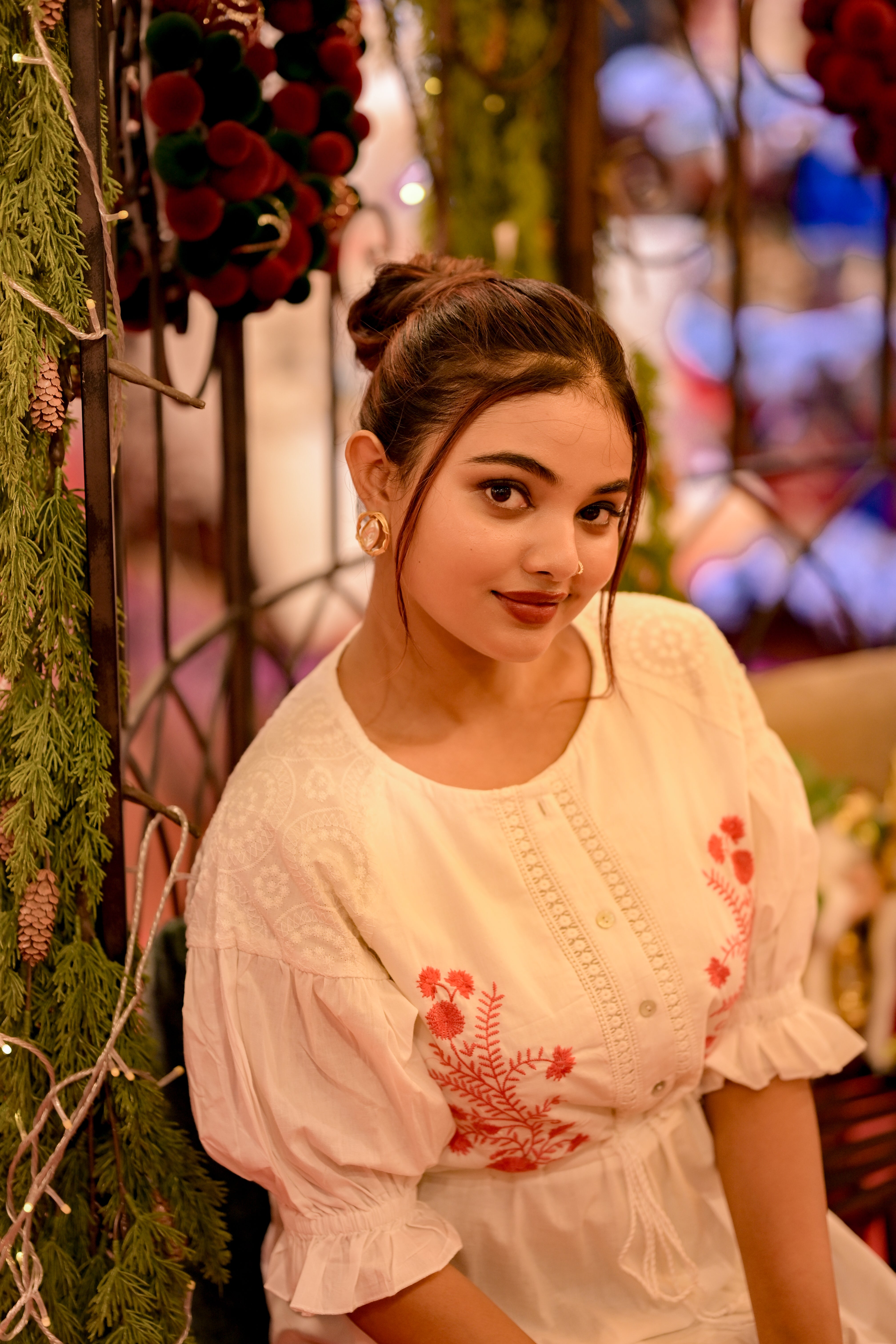 Ivory Pink Bloom Dress