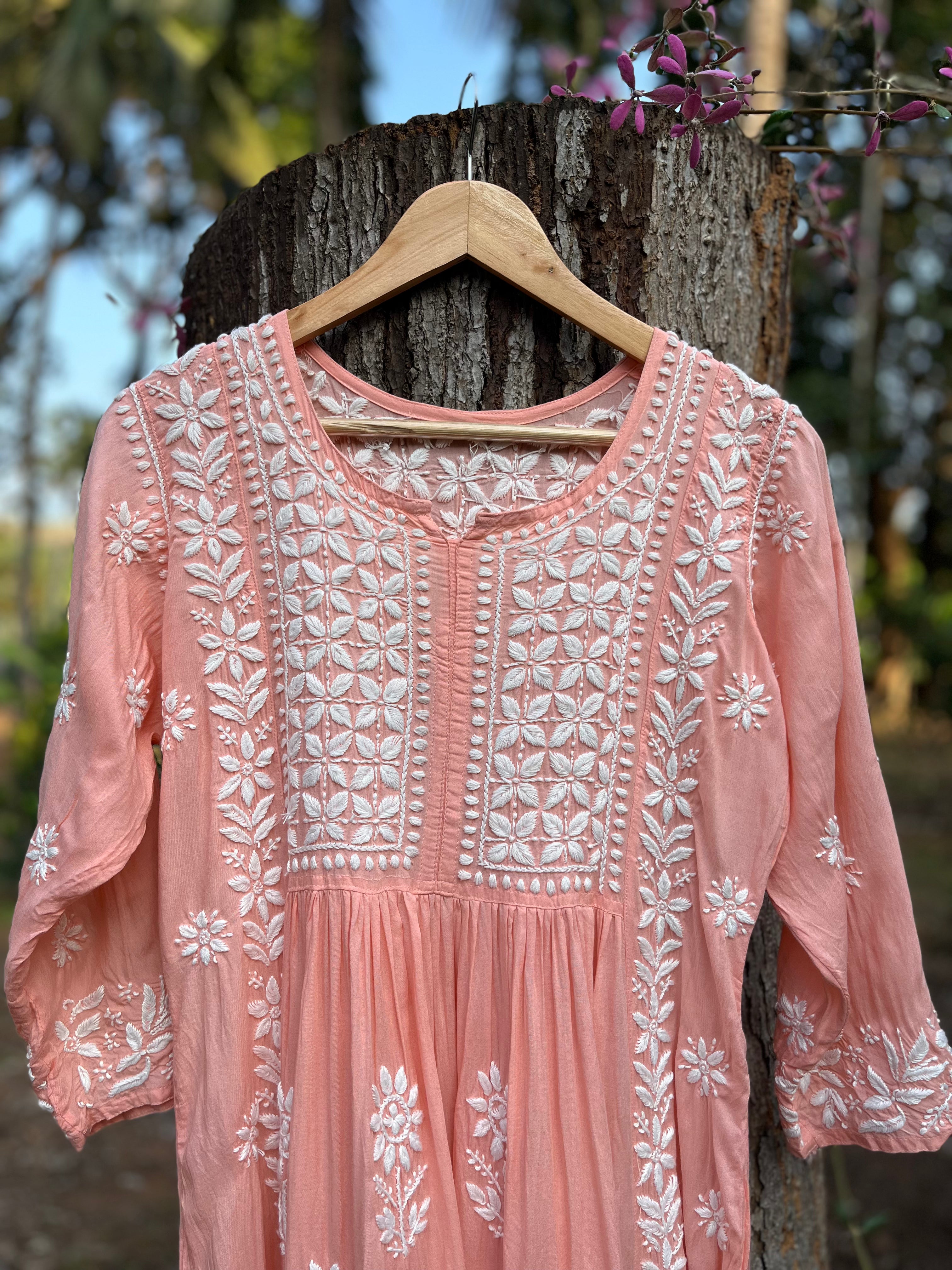 Modal Chikankari Nyra cut dress