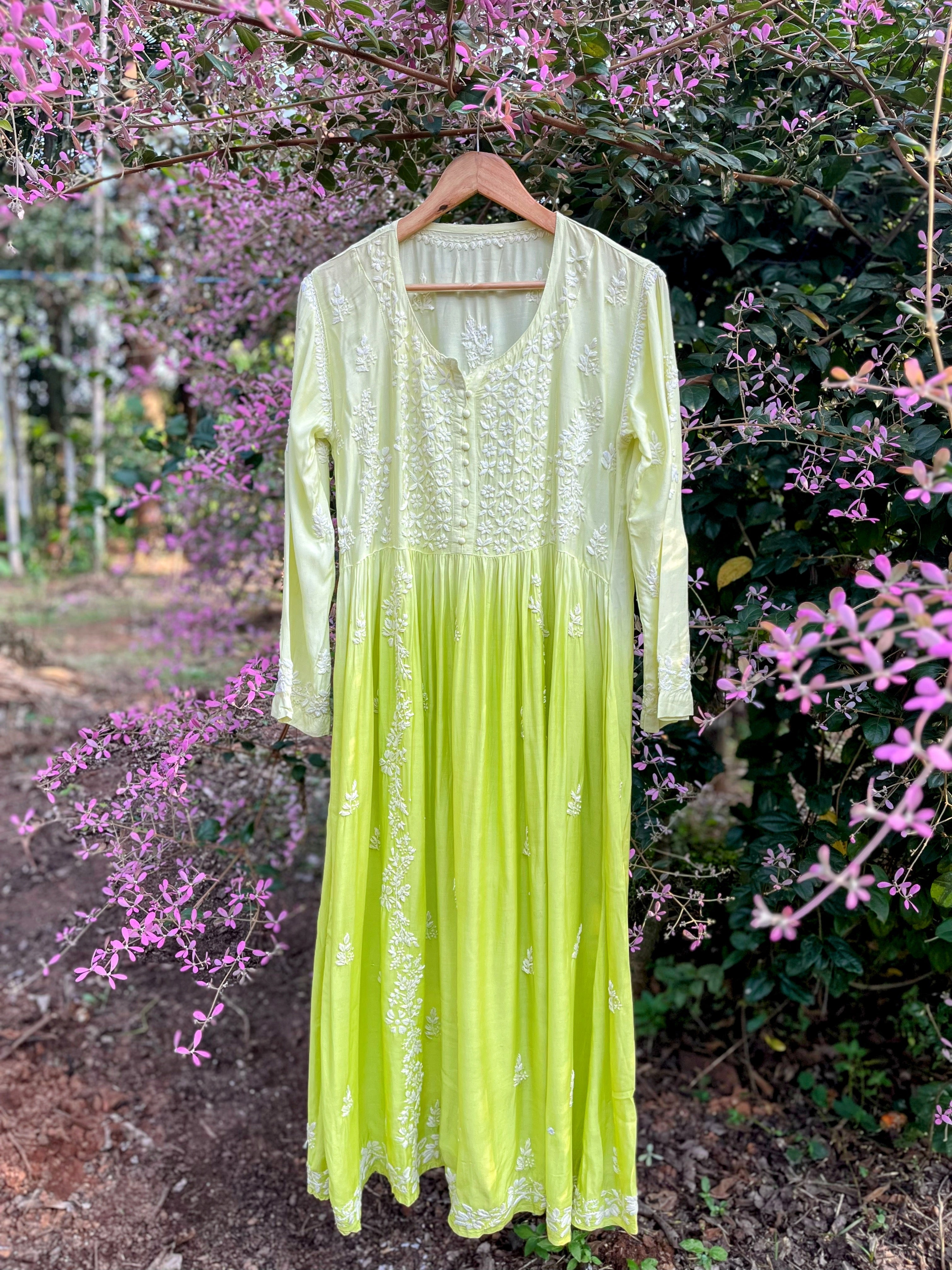 Pure Muslin Alia Cut Dress