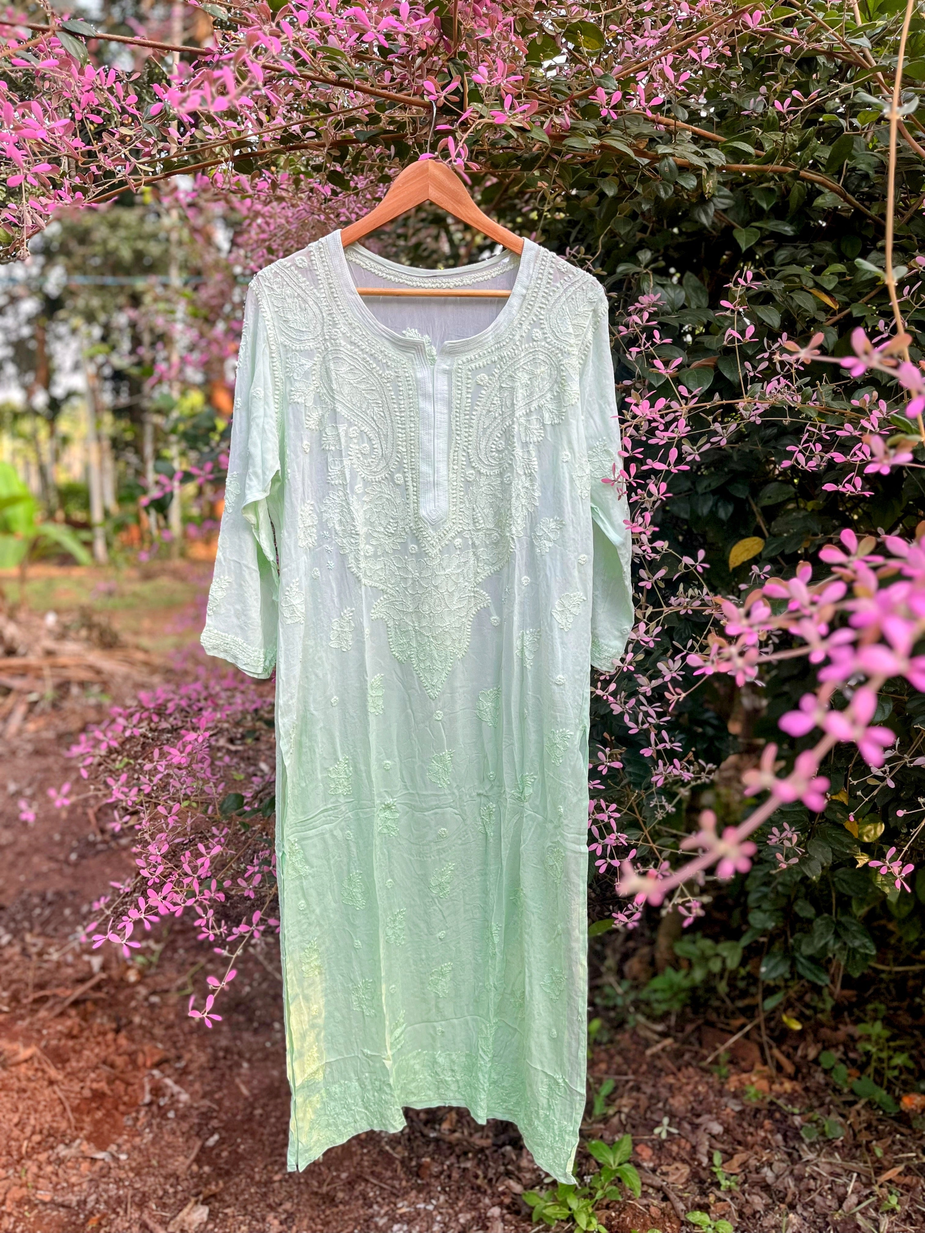 Viscose Chikankari Kurti