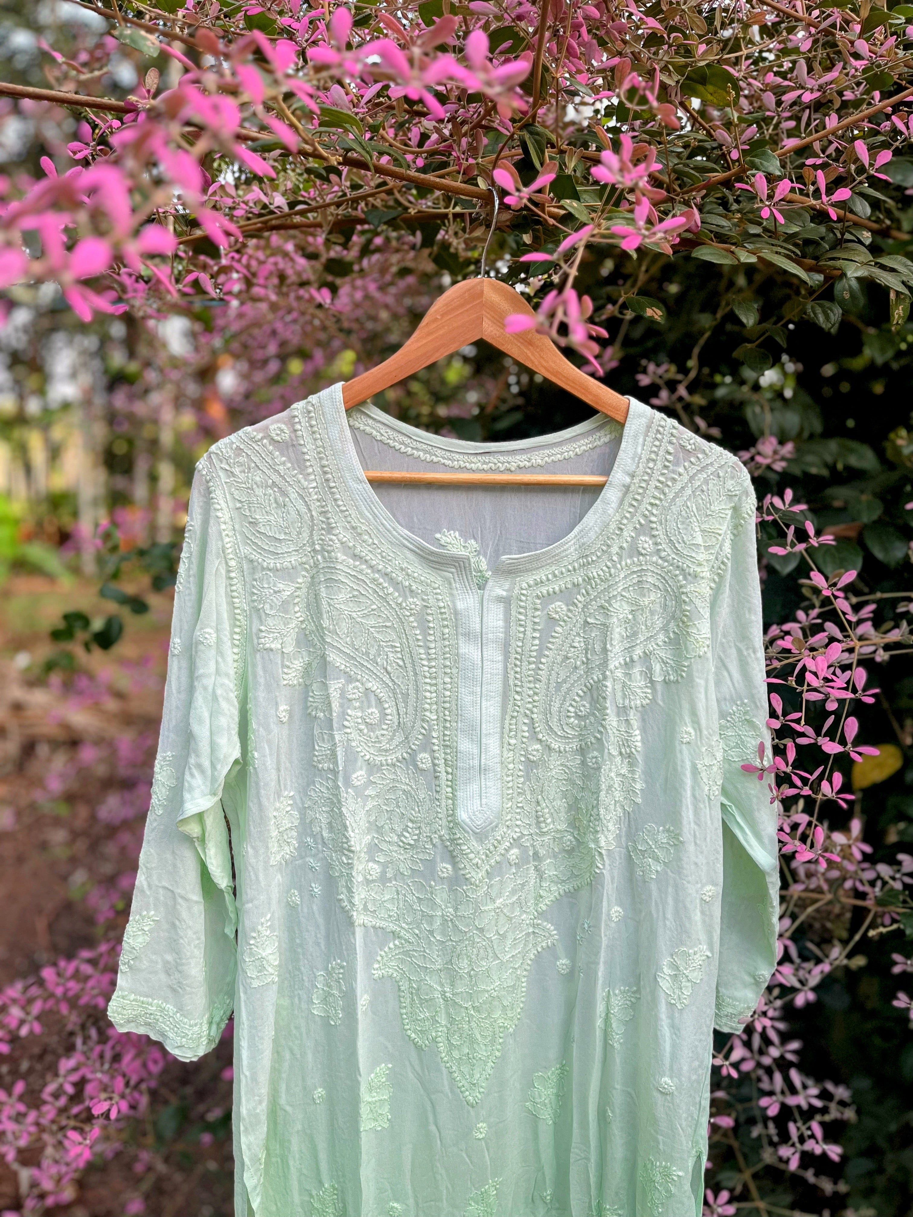 Viscose Chikankari Kurti