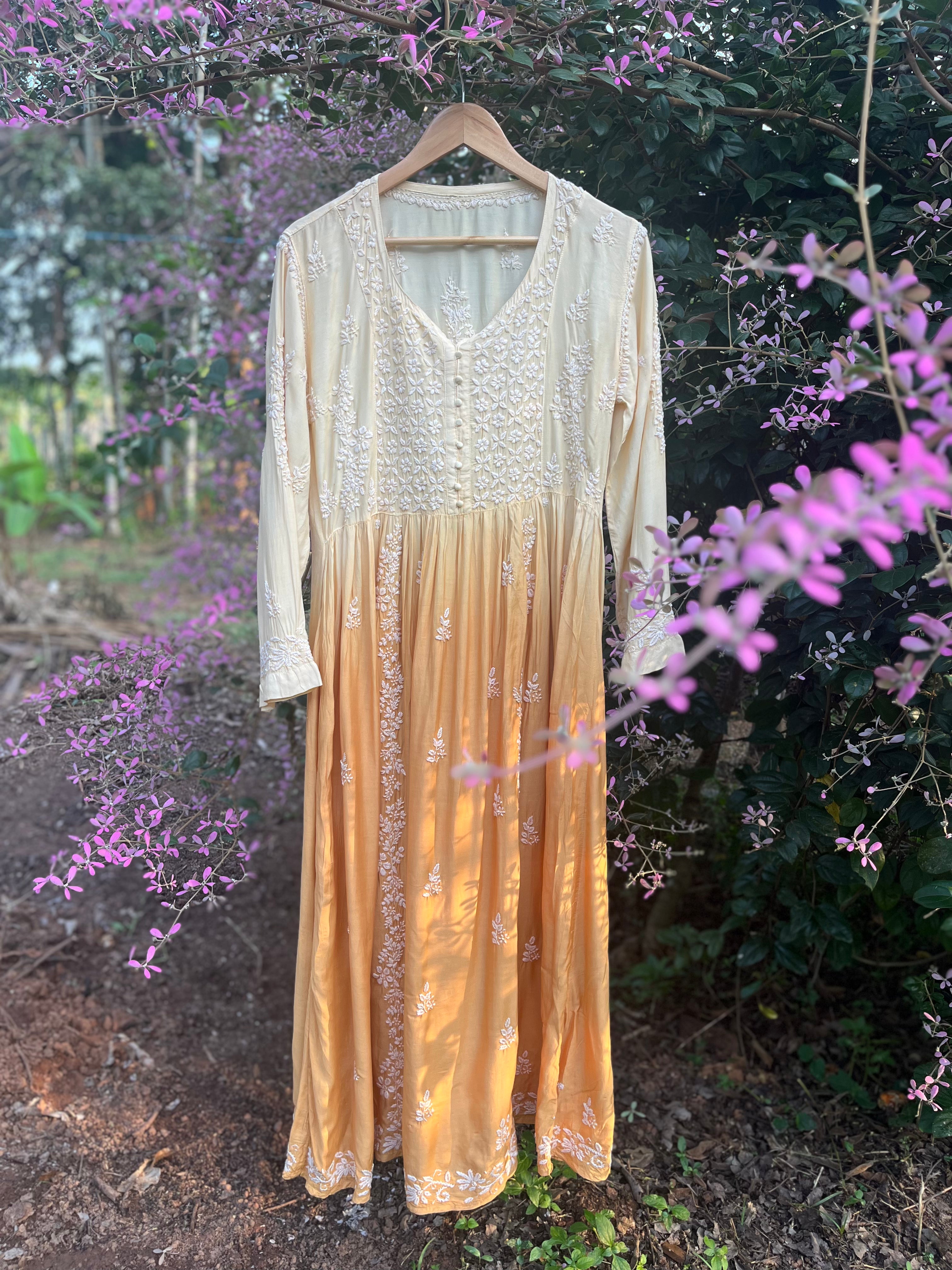 Pure Muslin Alia Cut Dress