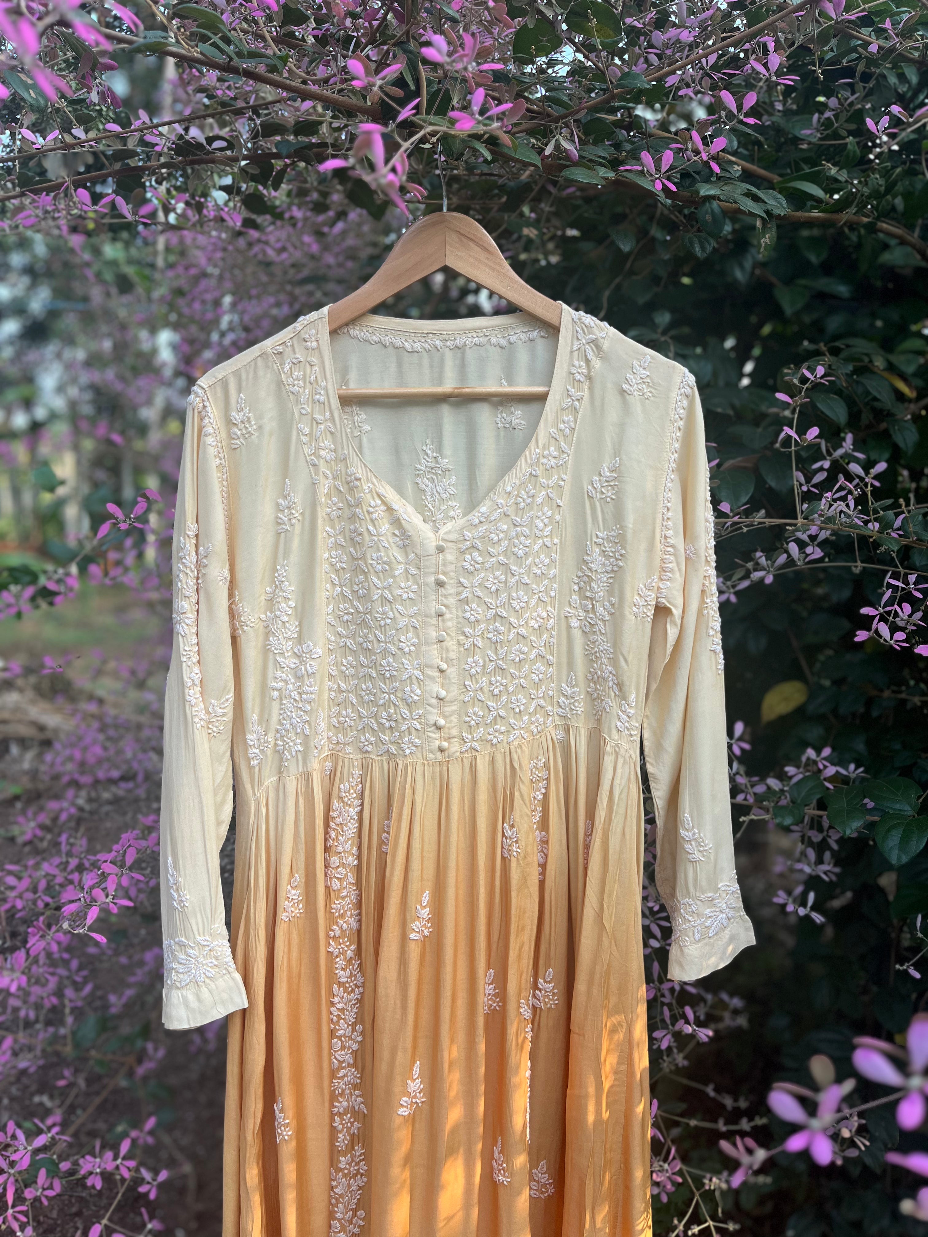 Pure Muslin Alia Cut Dress