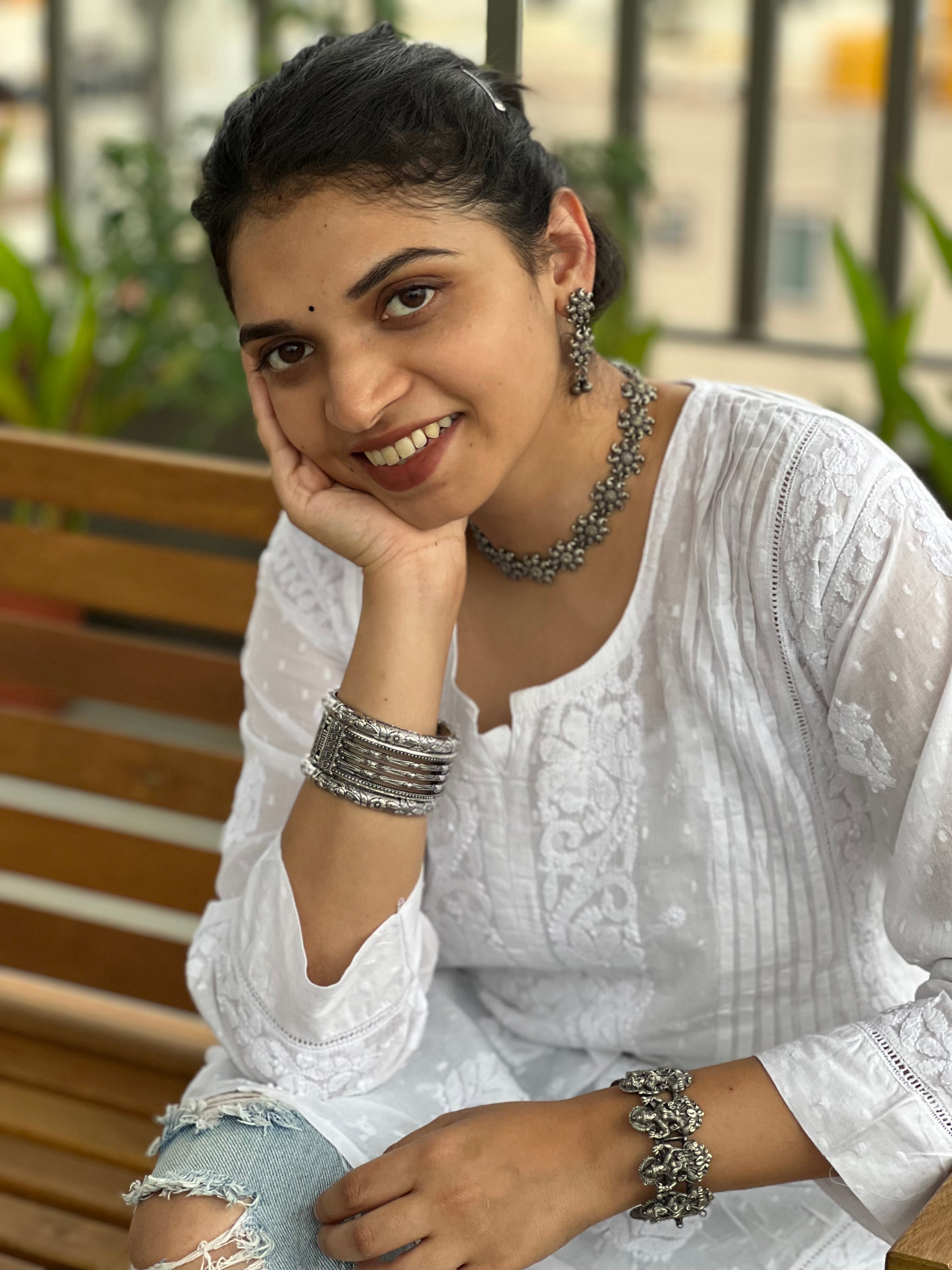 Pure Cotton Chikankari Short Kurti