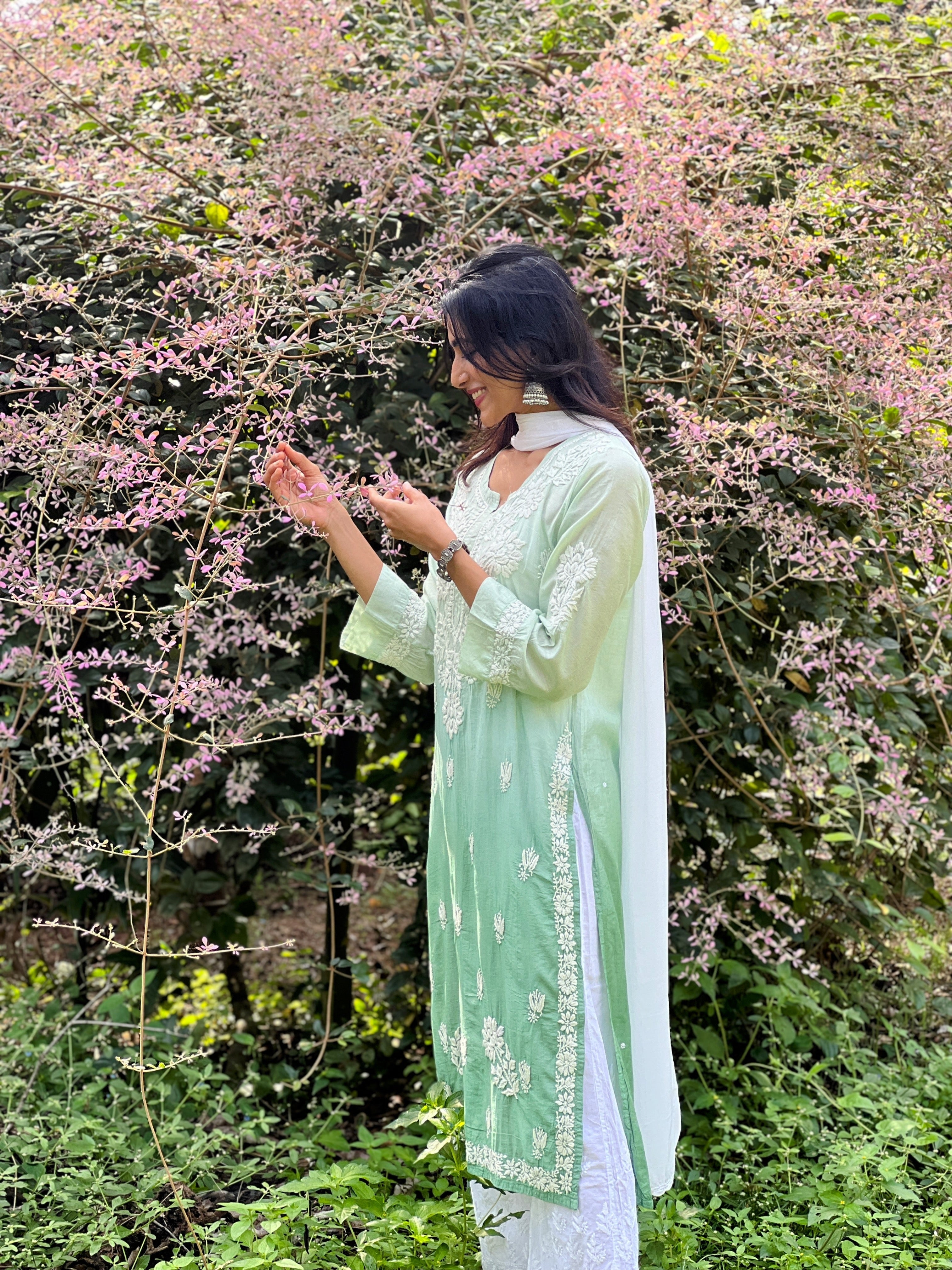 Pure Chanderi Straight Kurti