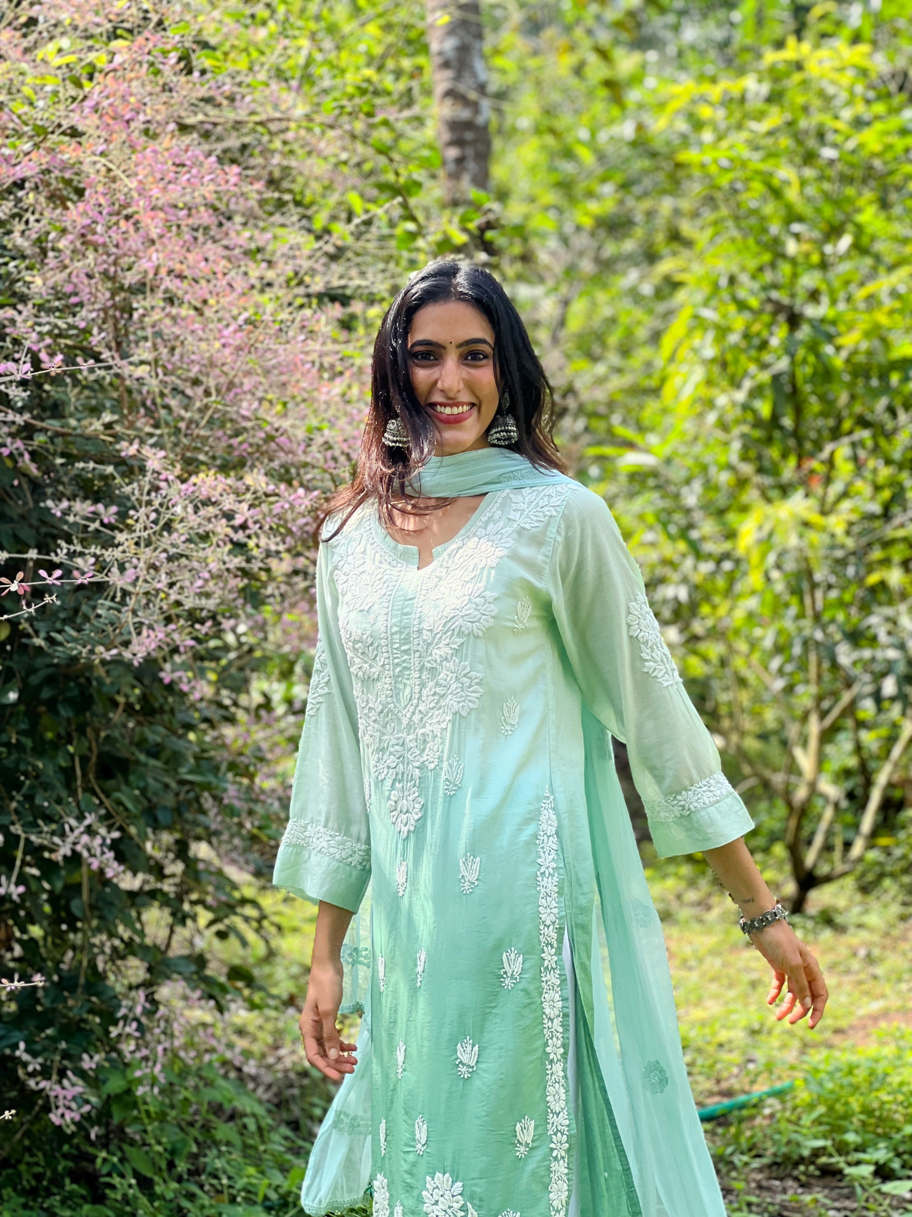 Pure Chanderi Straight Kurti