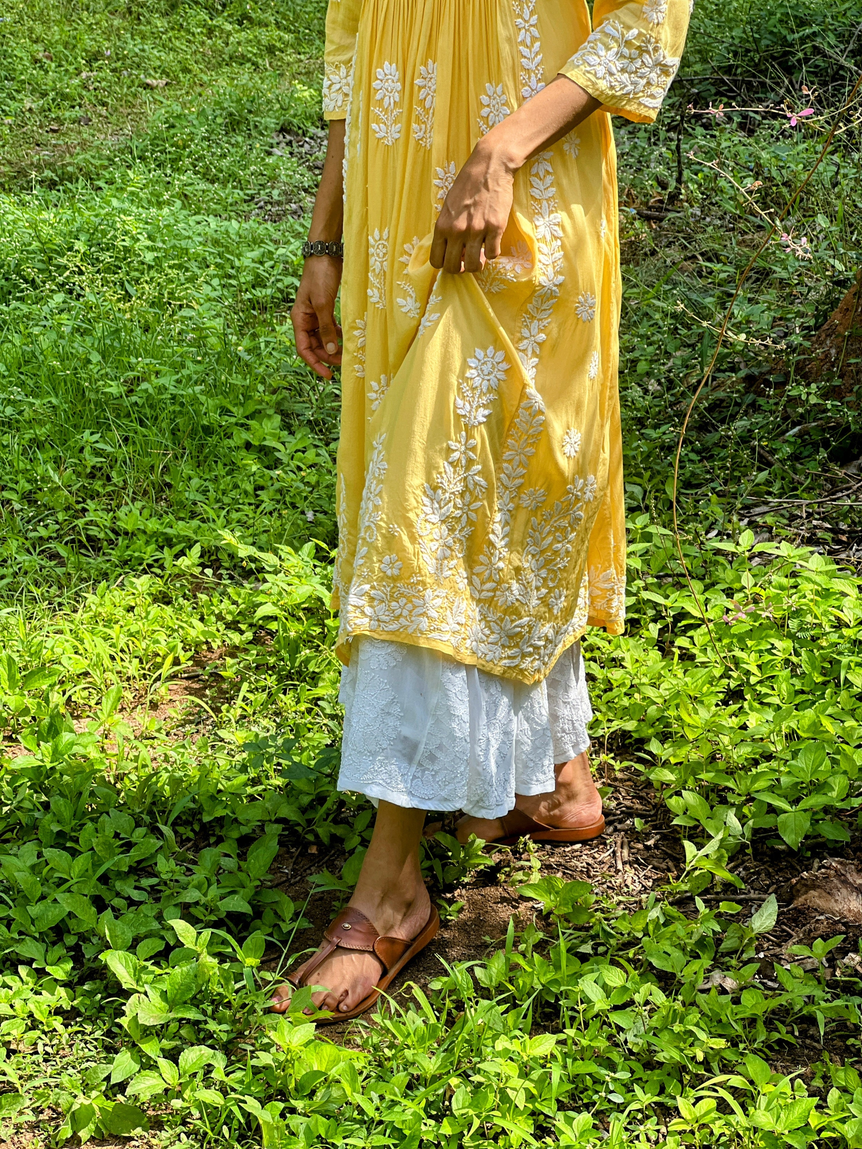 Modal Chikankari Nyra cut dress