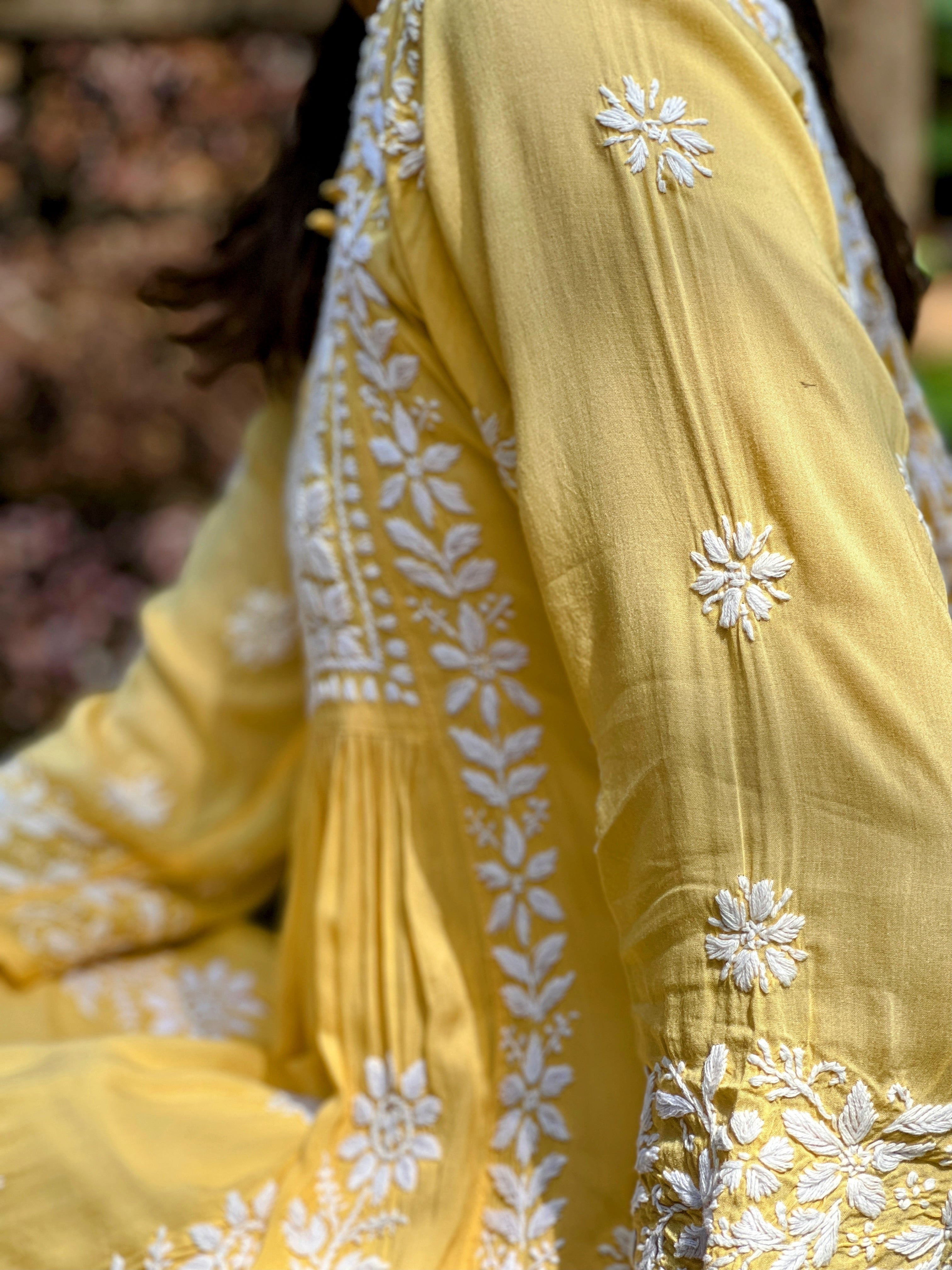 Modal Chikankari Nyra cut dress