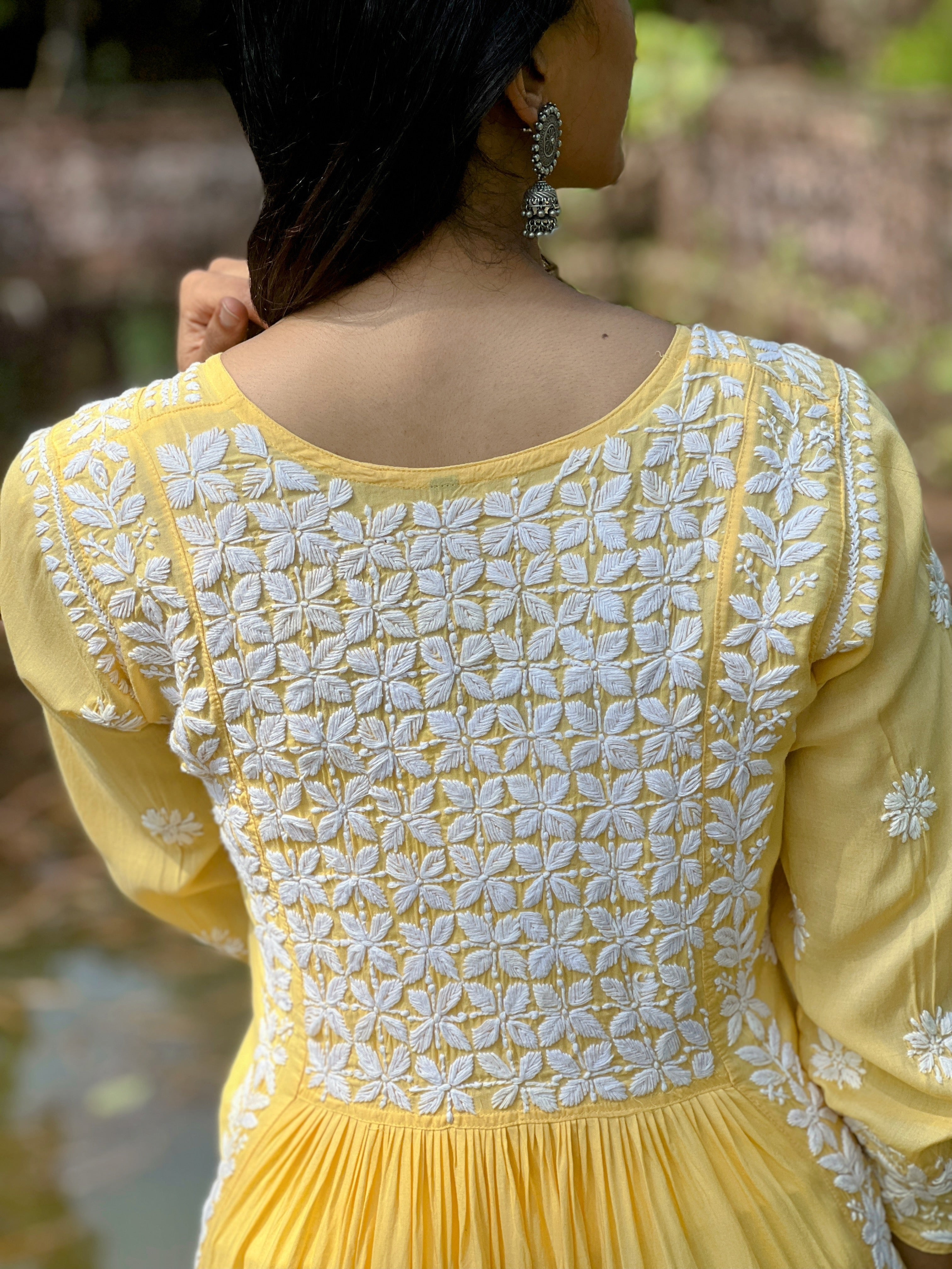 Modal Chikankari Nyra cut dress