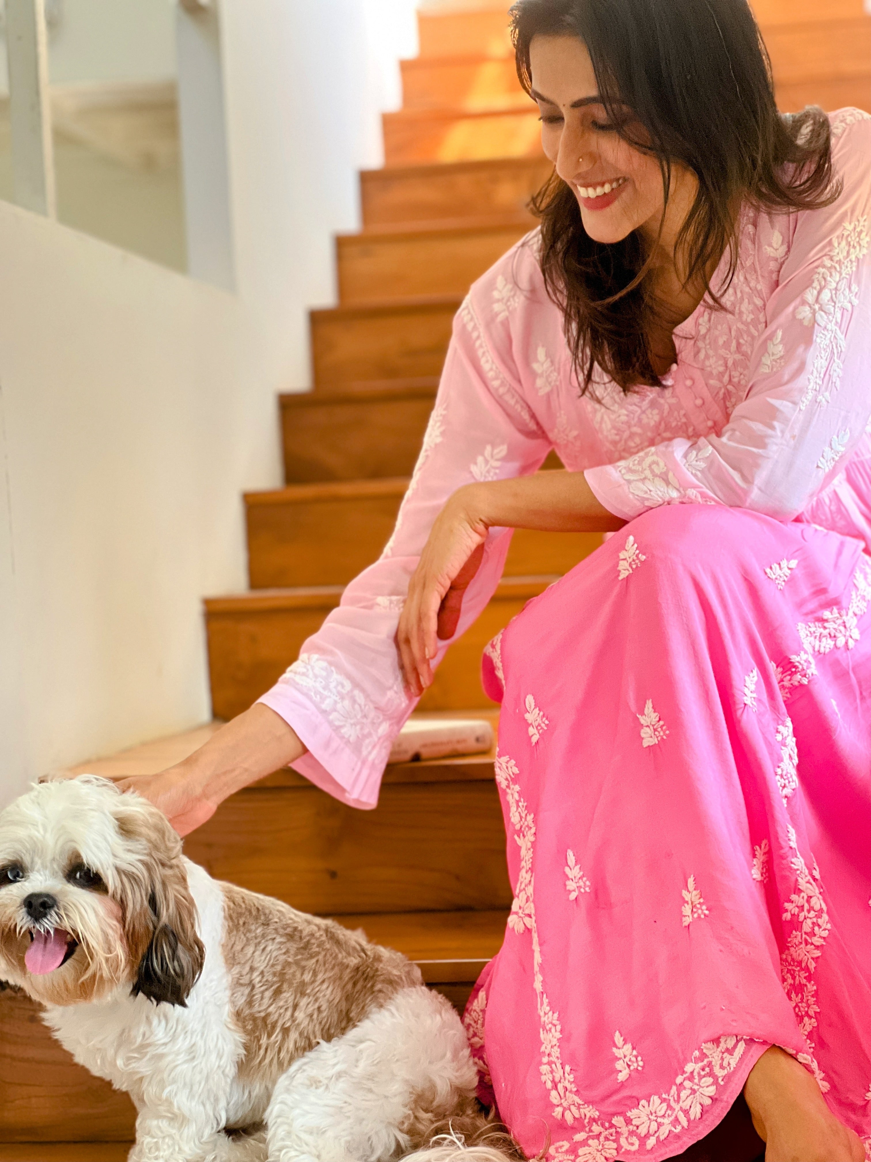 Pure Muslin Alia Cut Dress