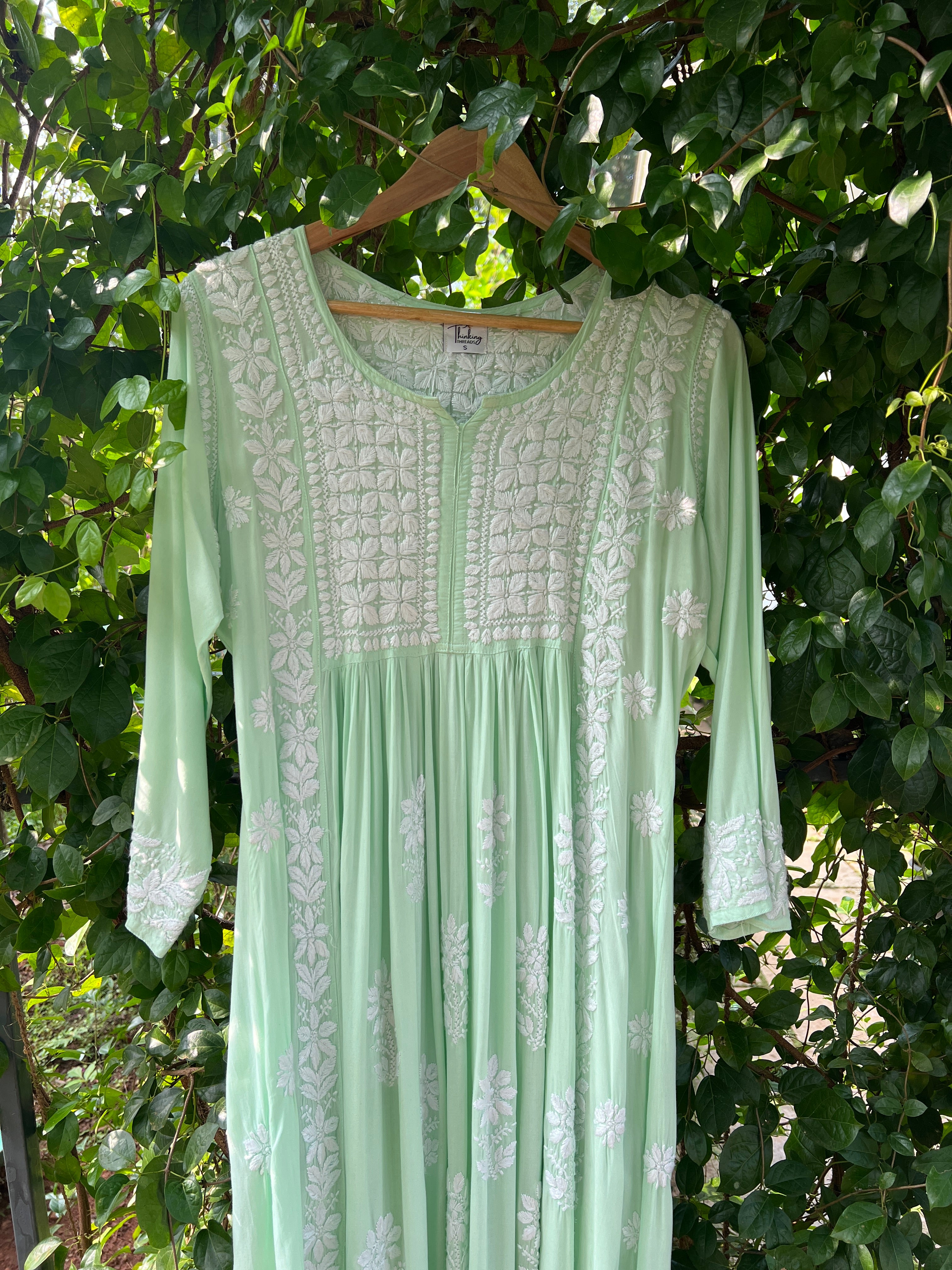 Modal Chikankari Nyra cut dress