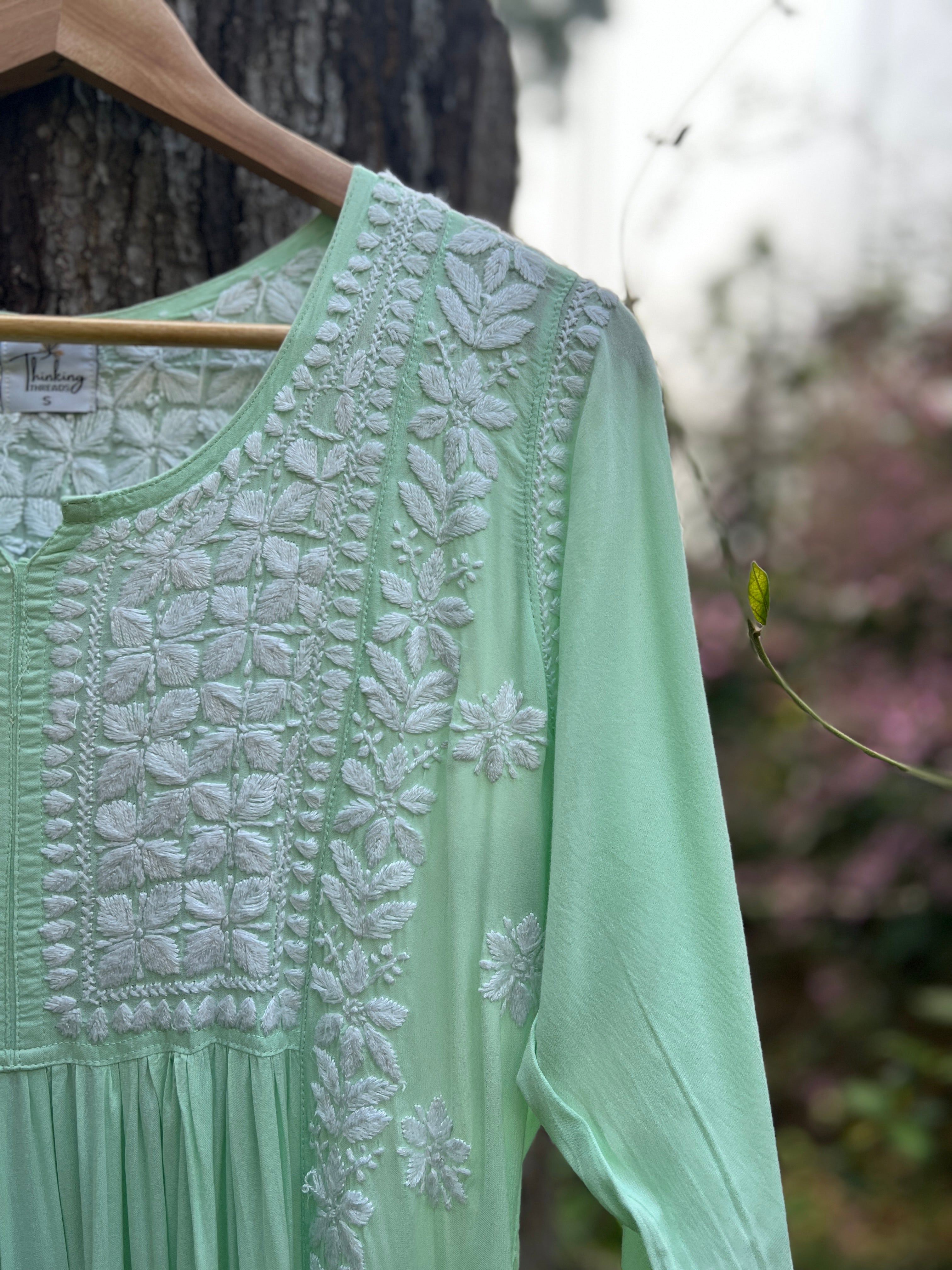 Modal Chikankari Nyra cut dress