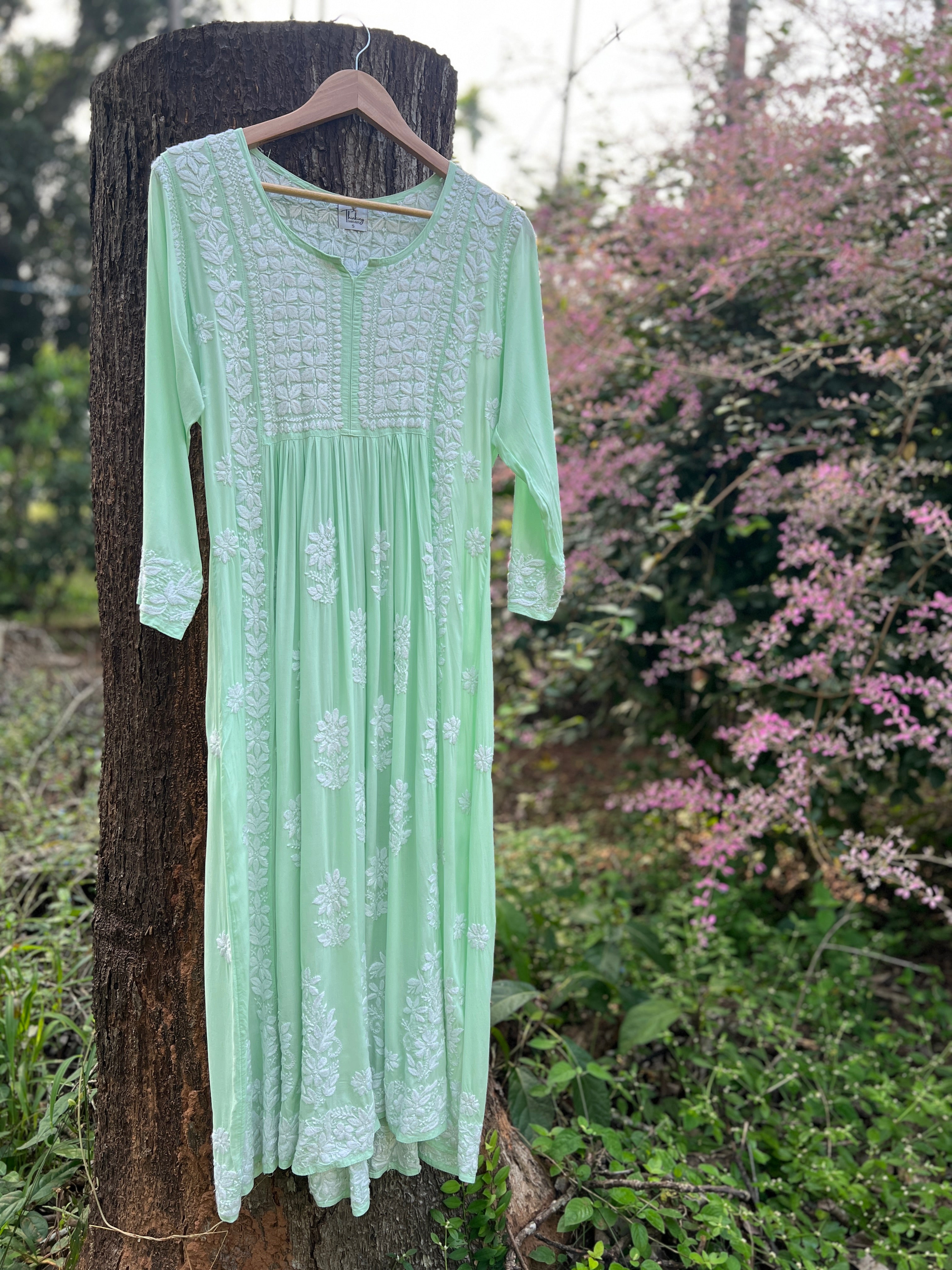 Modal Chikankari Nyra cut dress