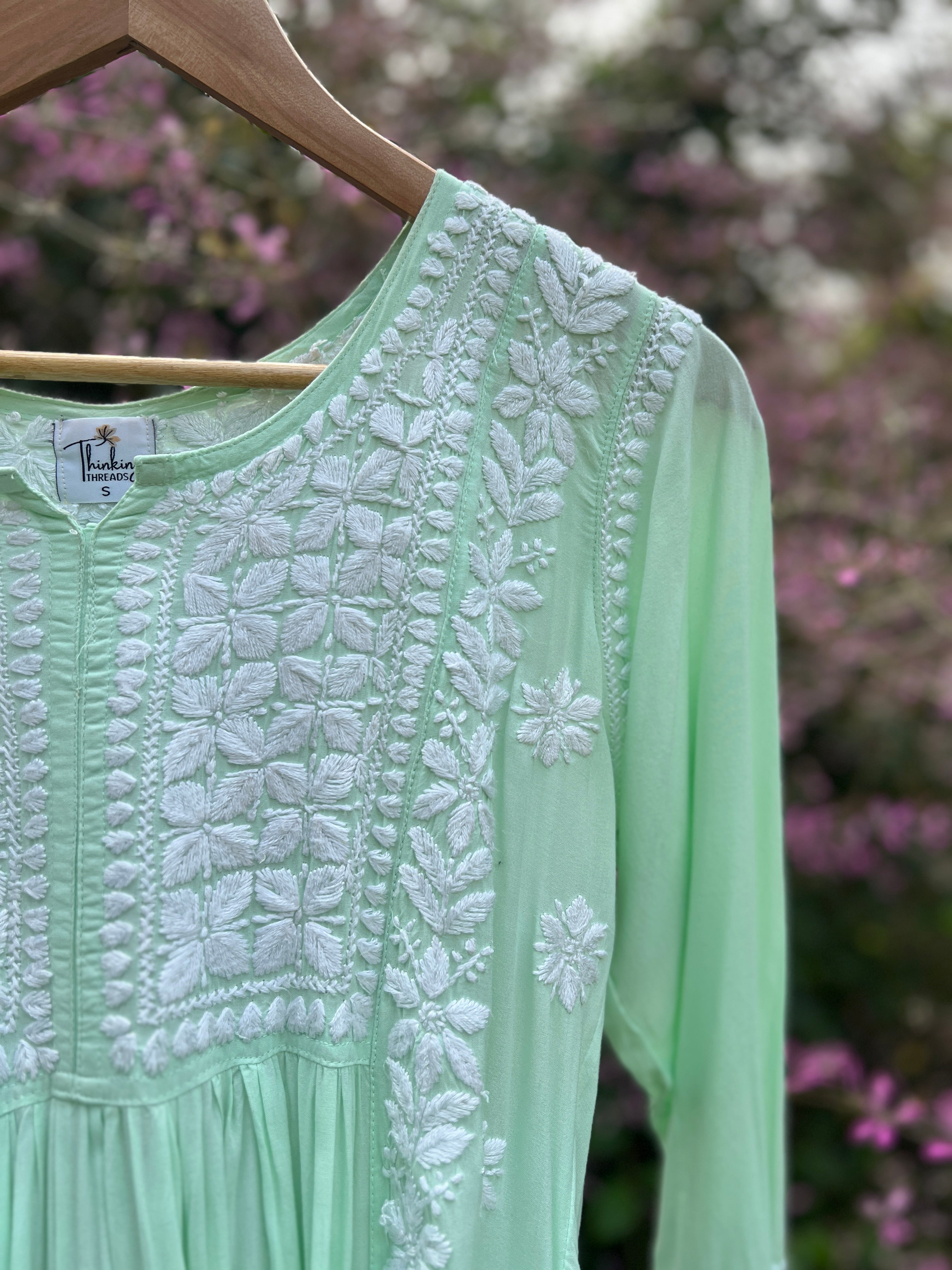 Modal Chikankari Nyra cut dress