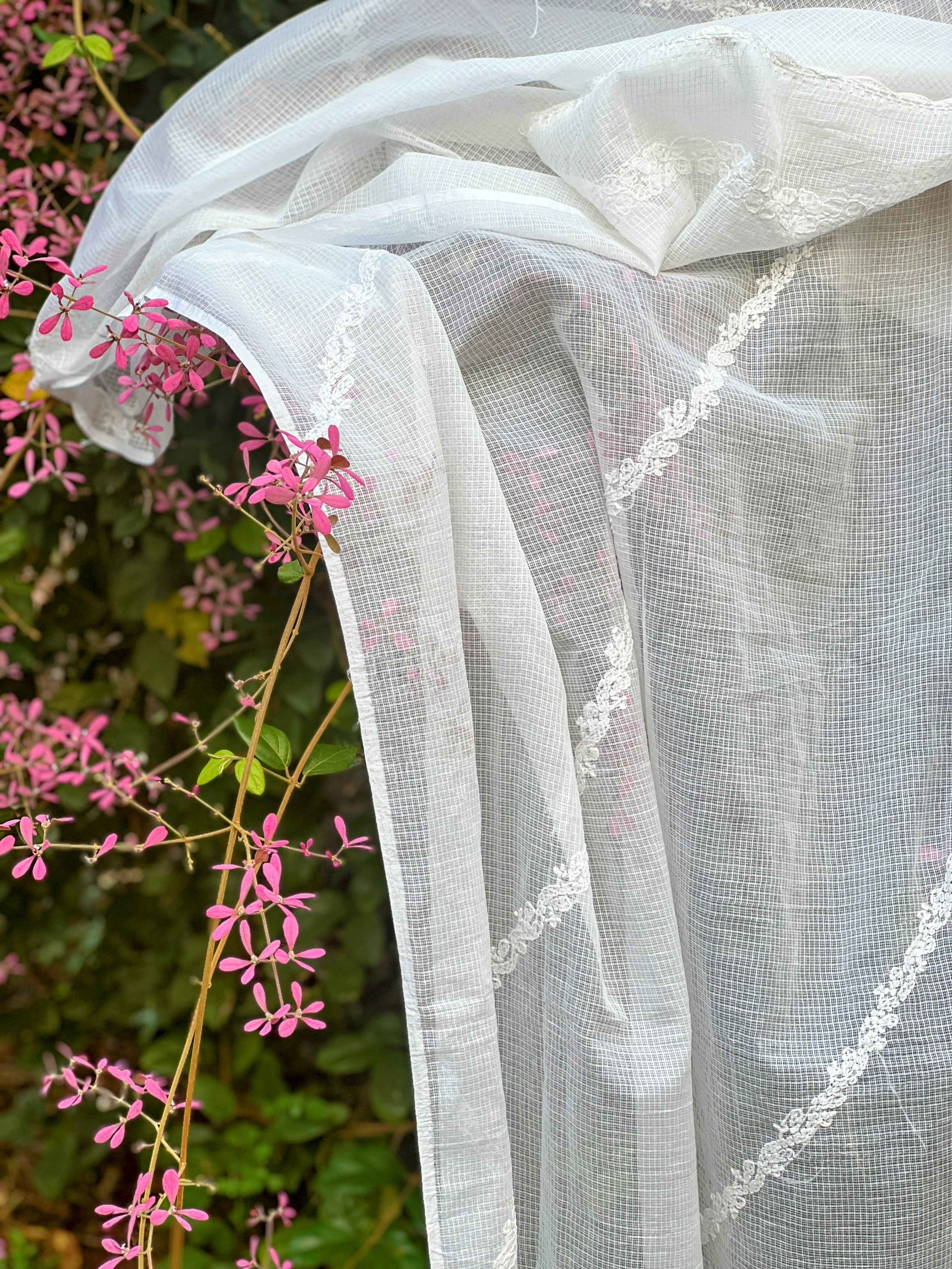 Kota Doria Chikankari Duppatta