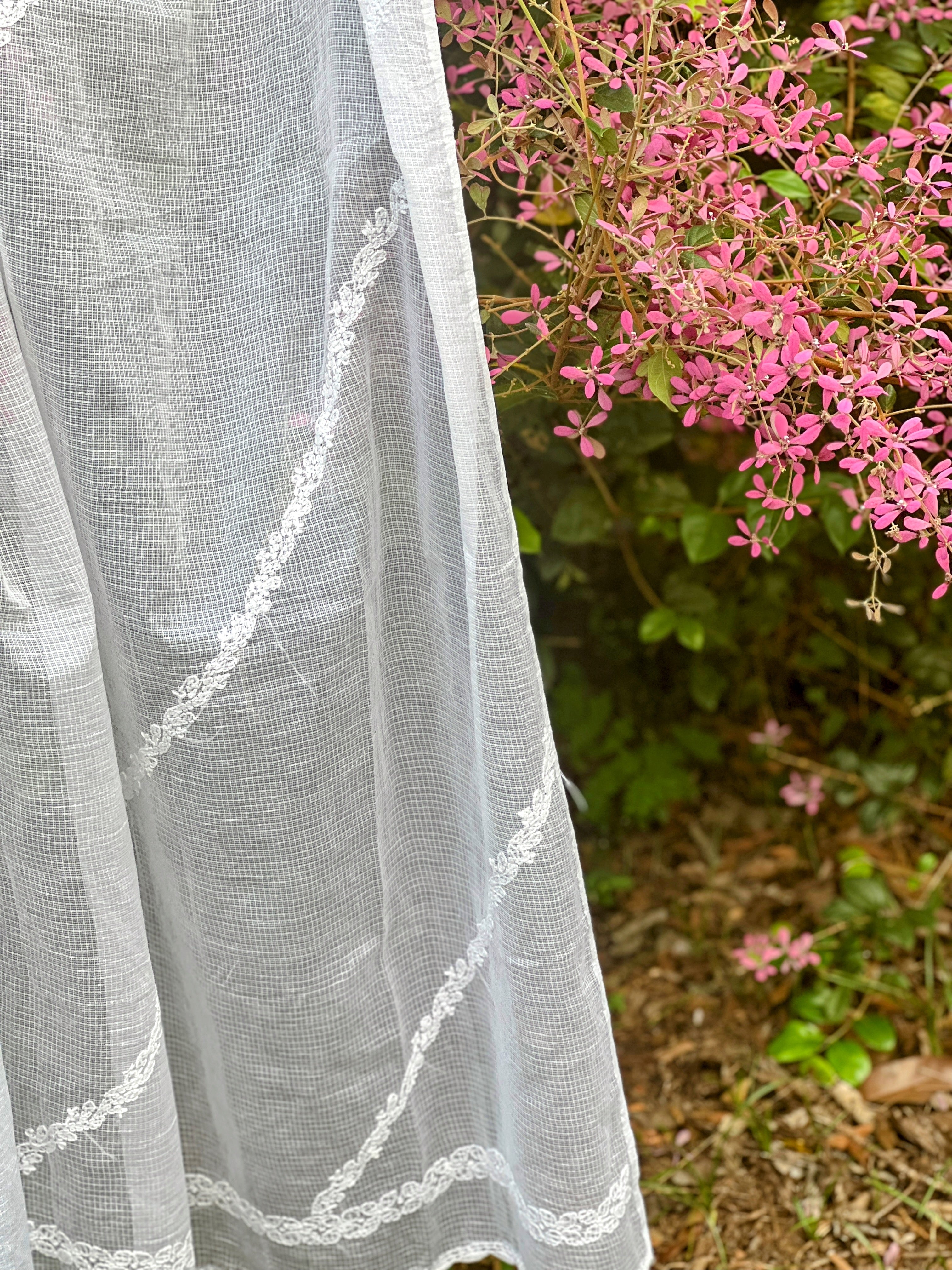 Kota Doria Chikankari Duppatta