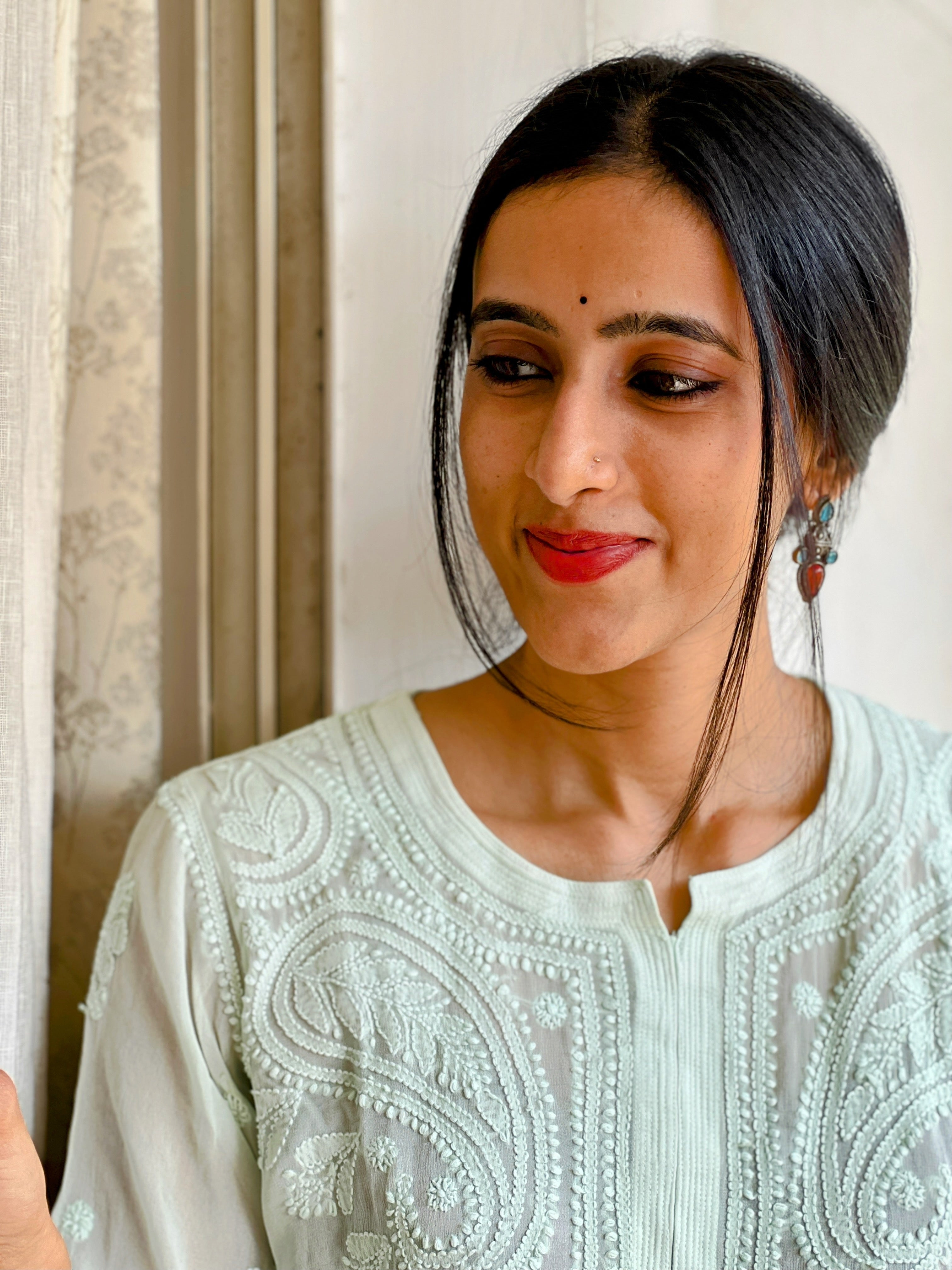 Viscose Chikankari Kurti