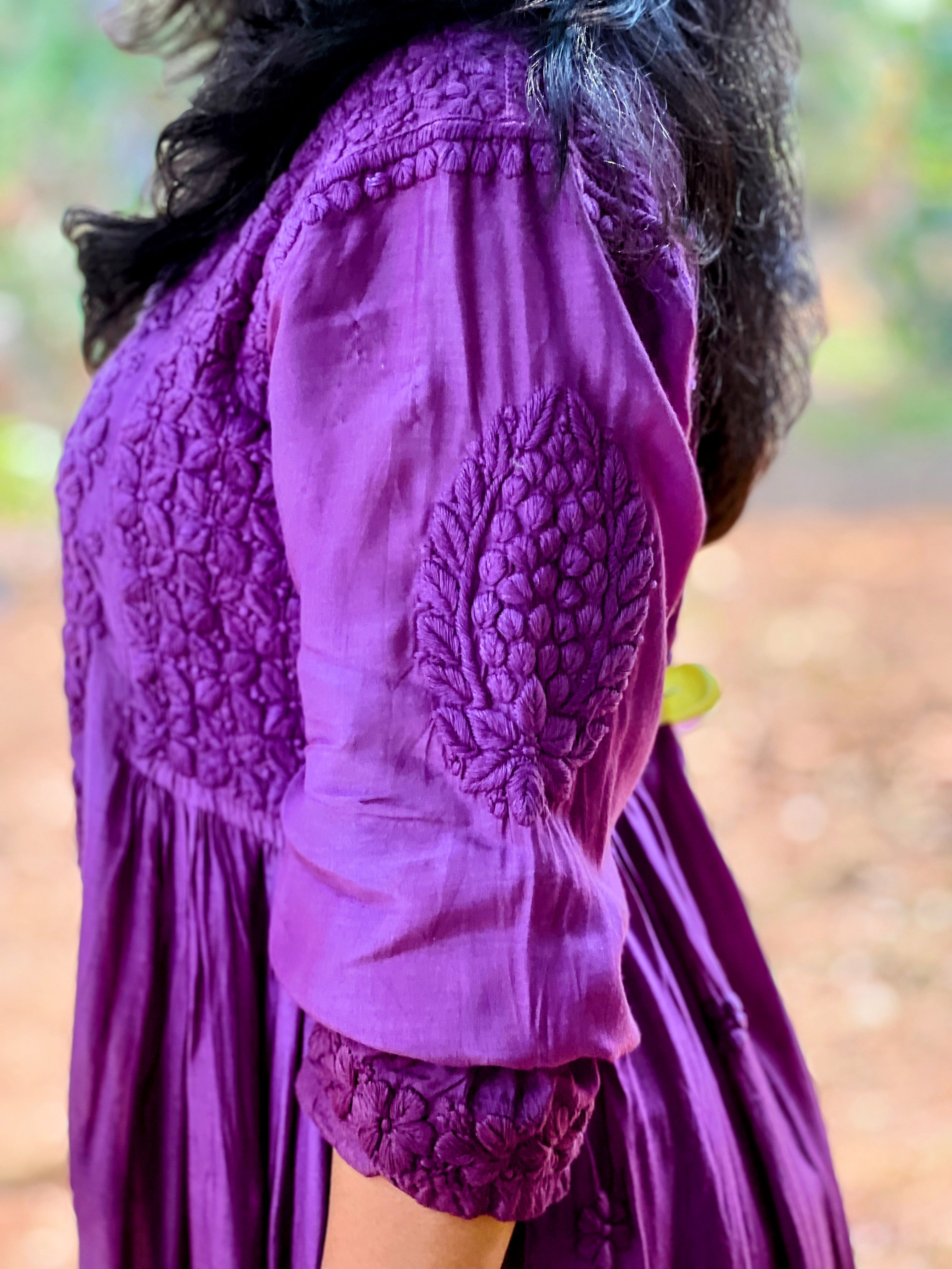 Pure Muslin Heavy Work Chikankari gown