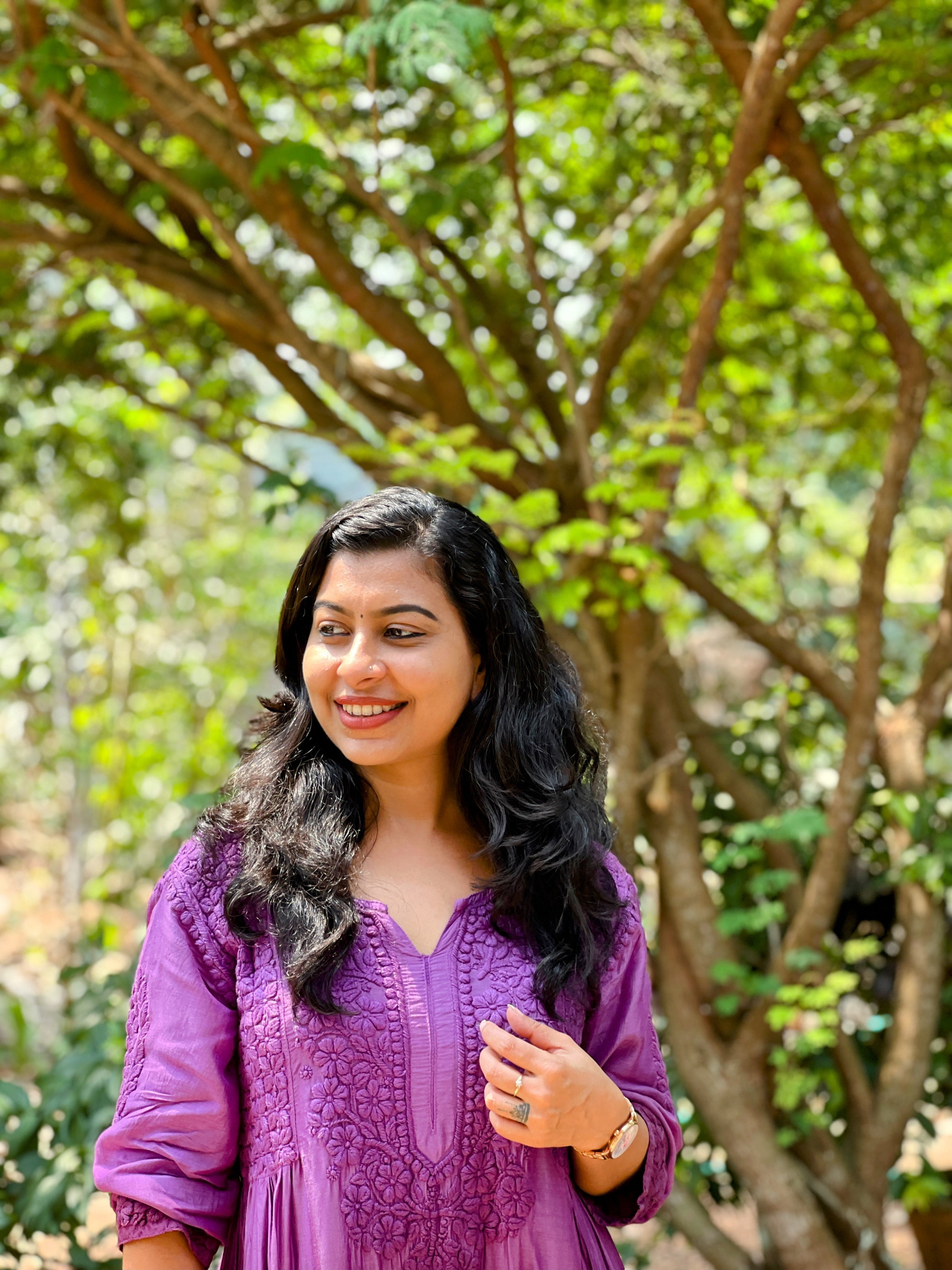 Pure Muslin Heavy Work Chikankari gown