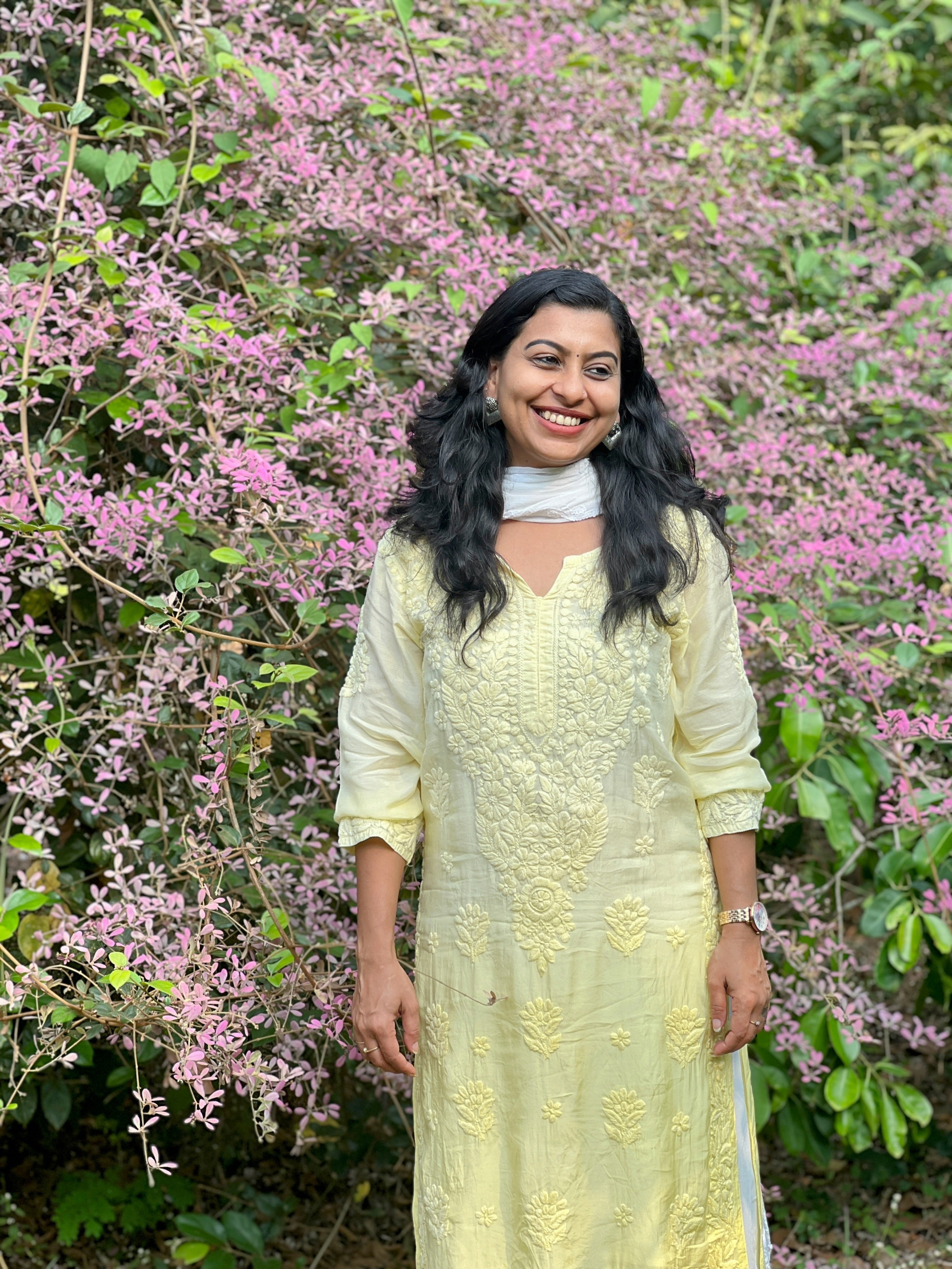 Pure Muslin Chikankari Kurti
