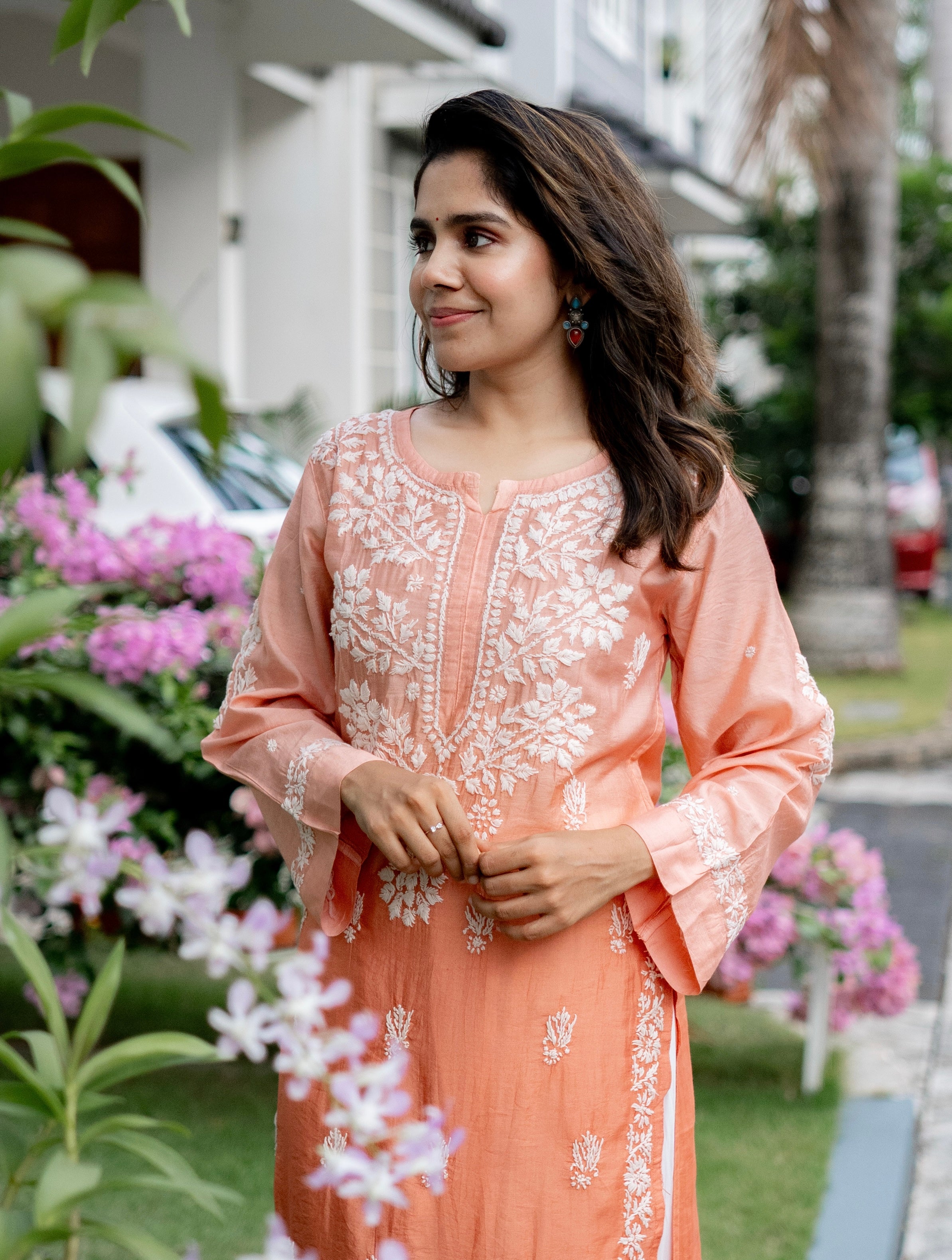 Pure Chanderi Straight Kurti