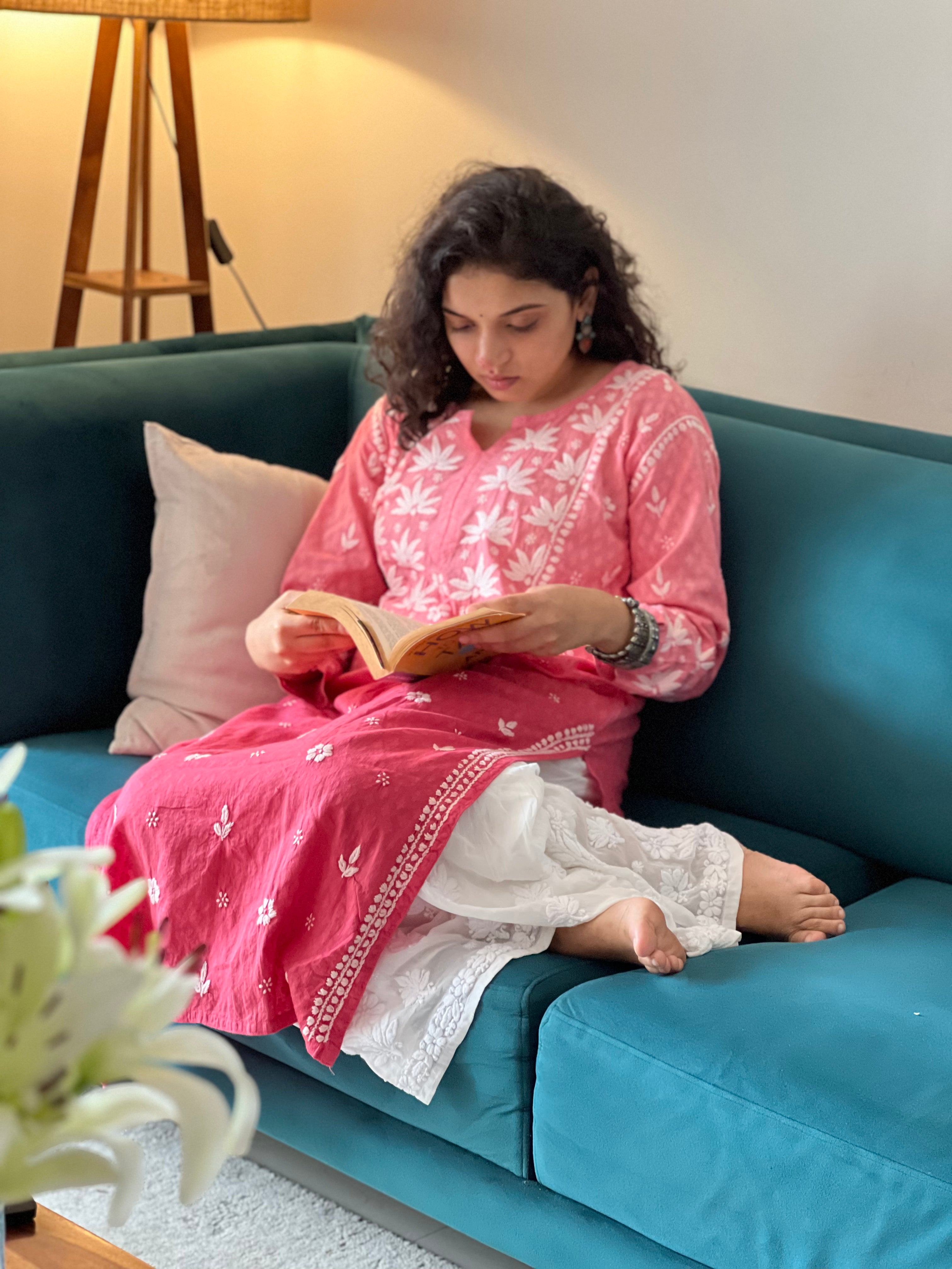 Pure Cotton Chikankari Kurti