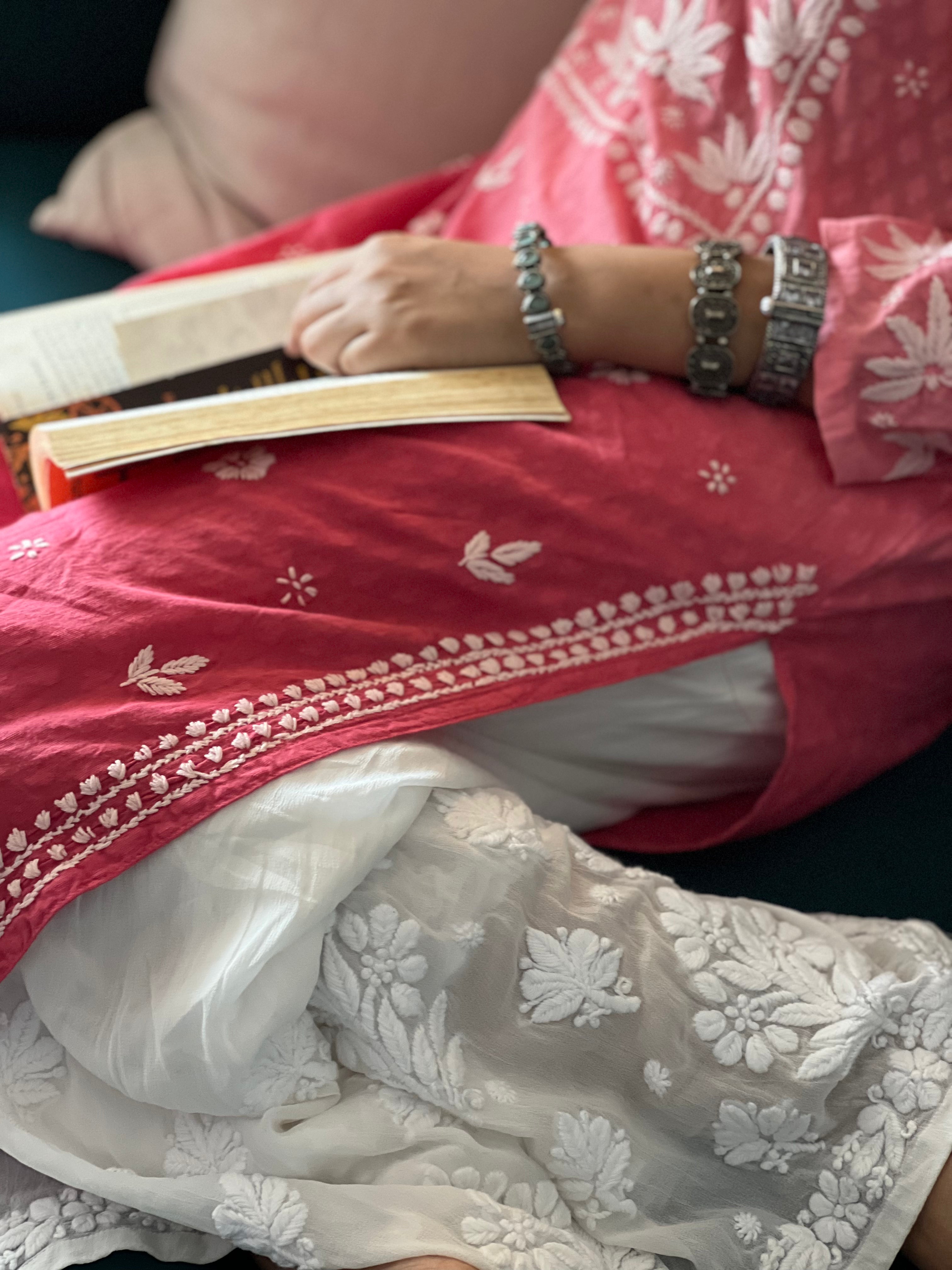 Pure Cotton Chikankari Kurti