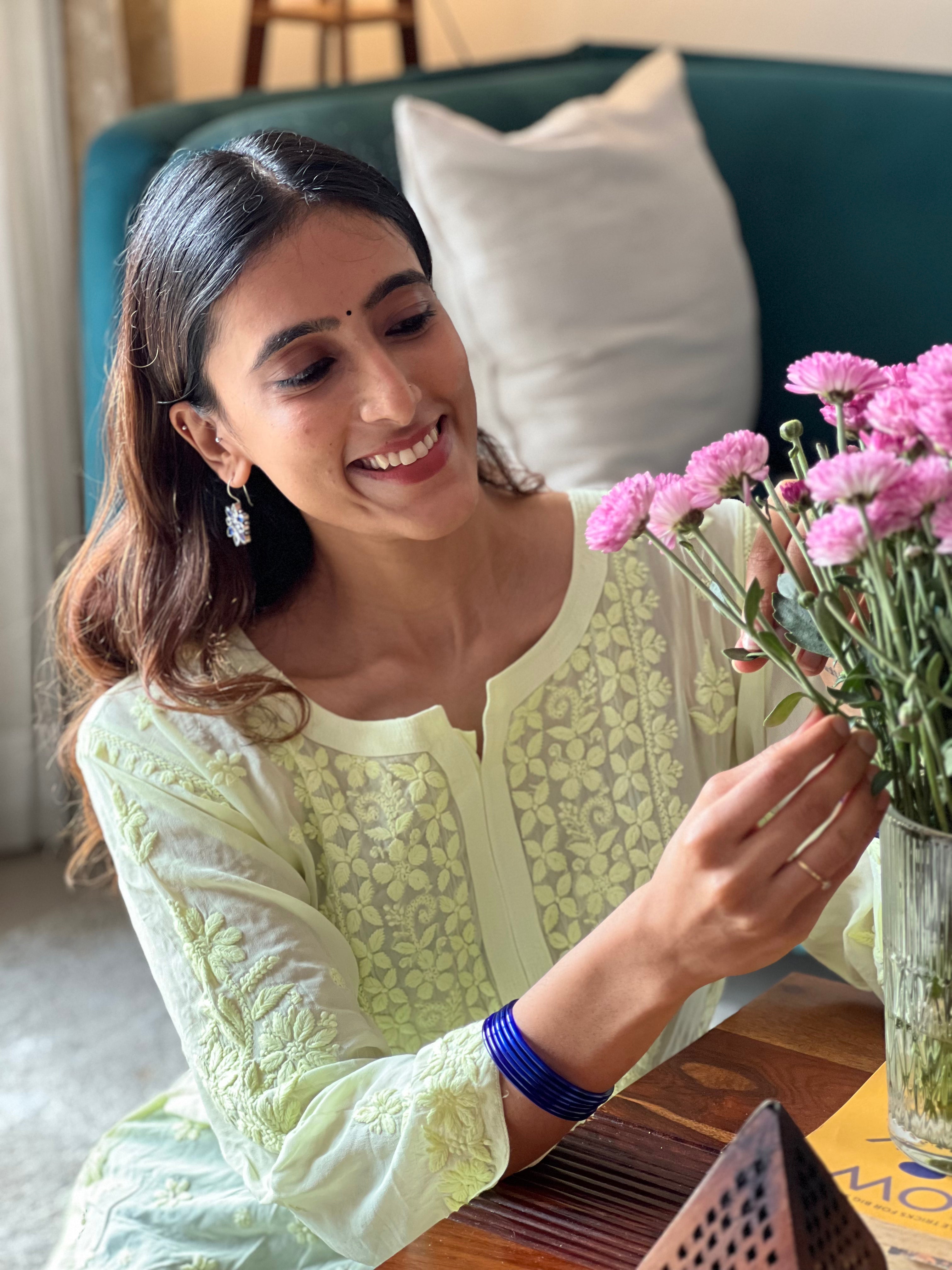 Pure Viscose Chikankari Kurti