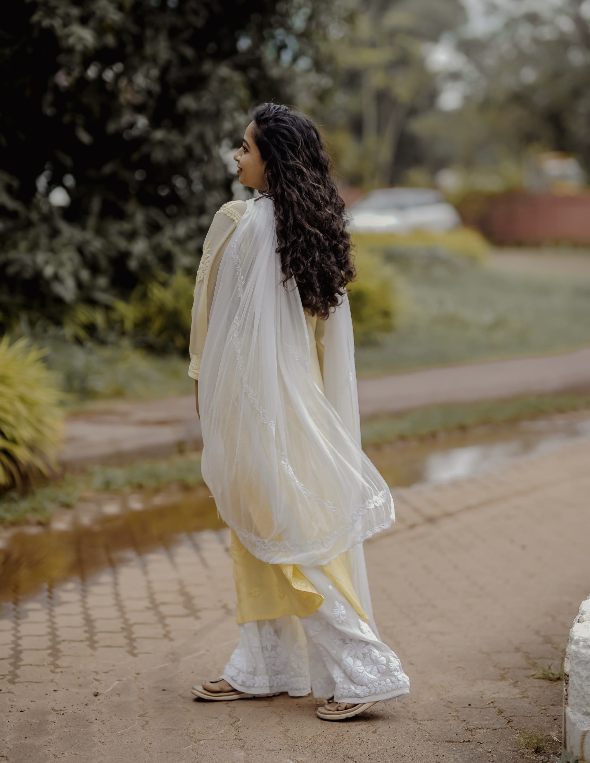 Pure Muslin Chikankari Kurti