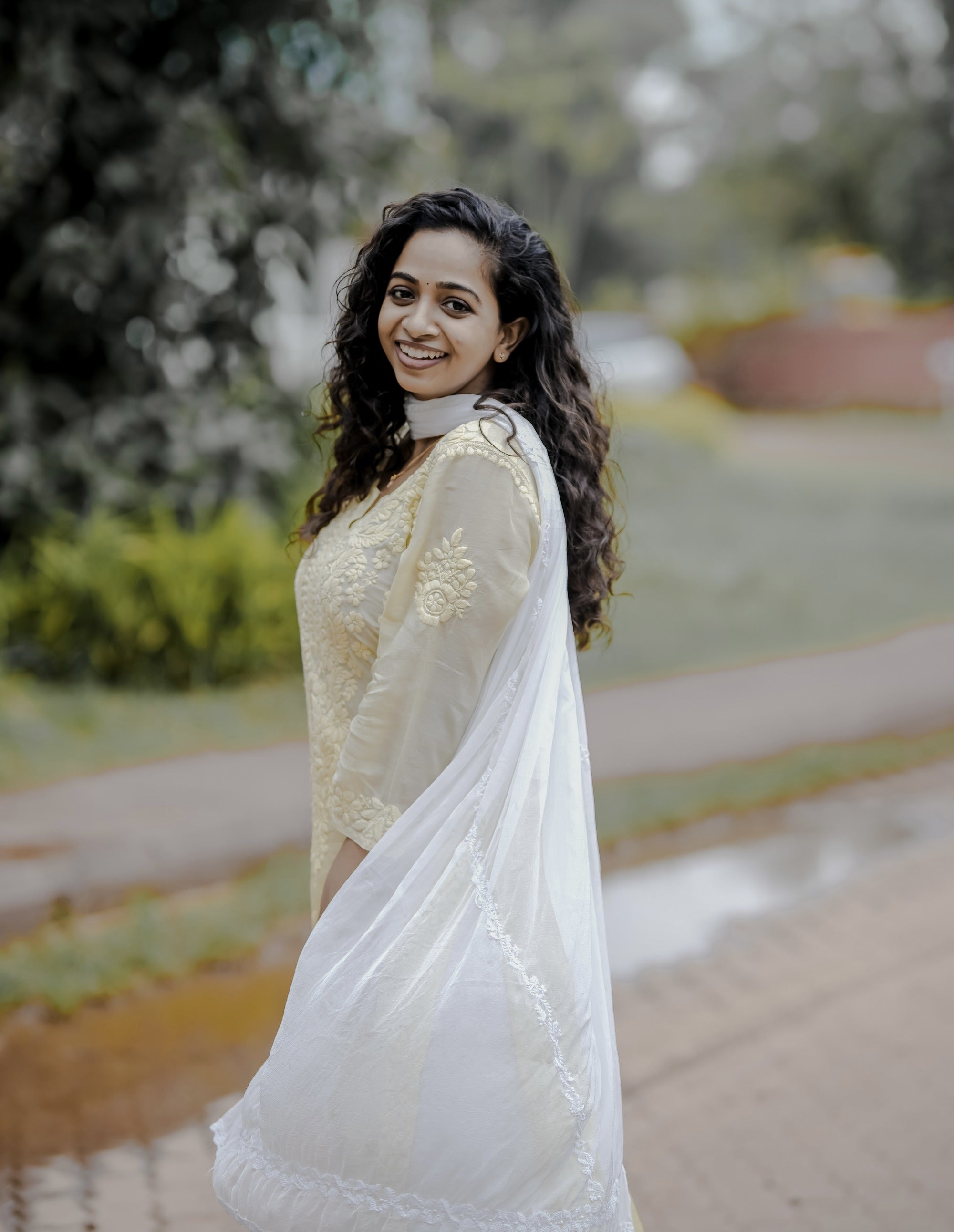 Pure Muslin Chikankari Kurti