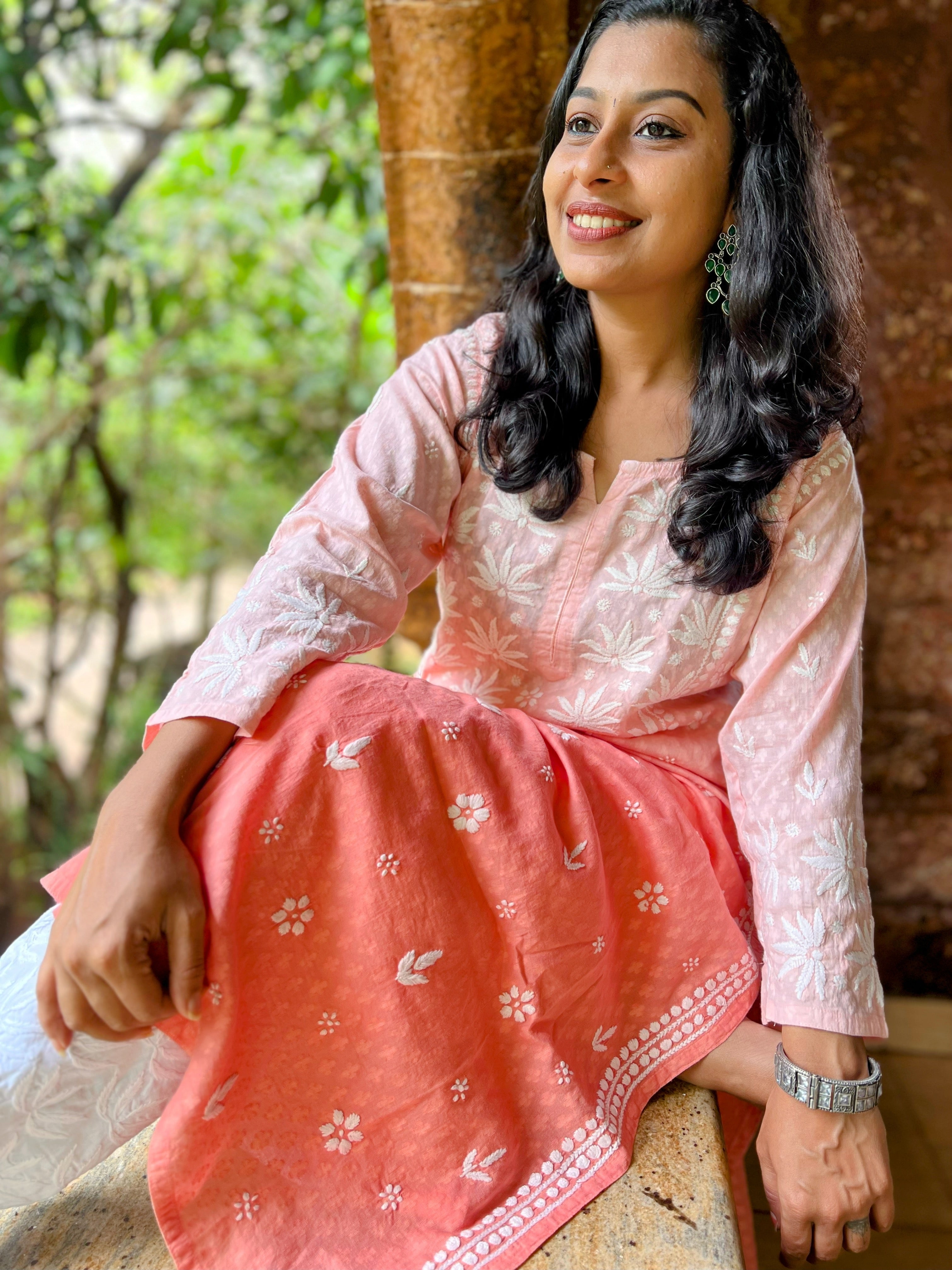 Pure Cotton Chikankari Kurti