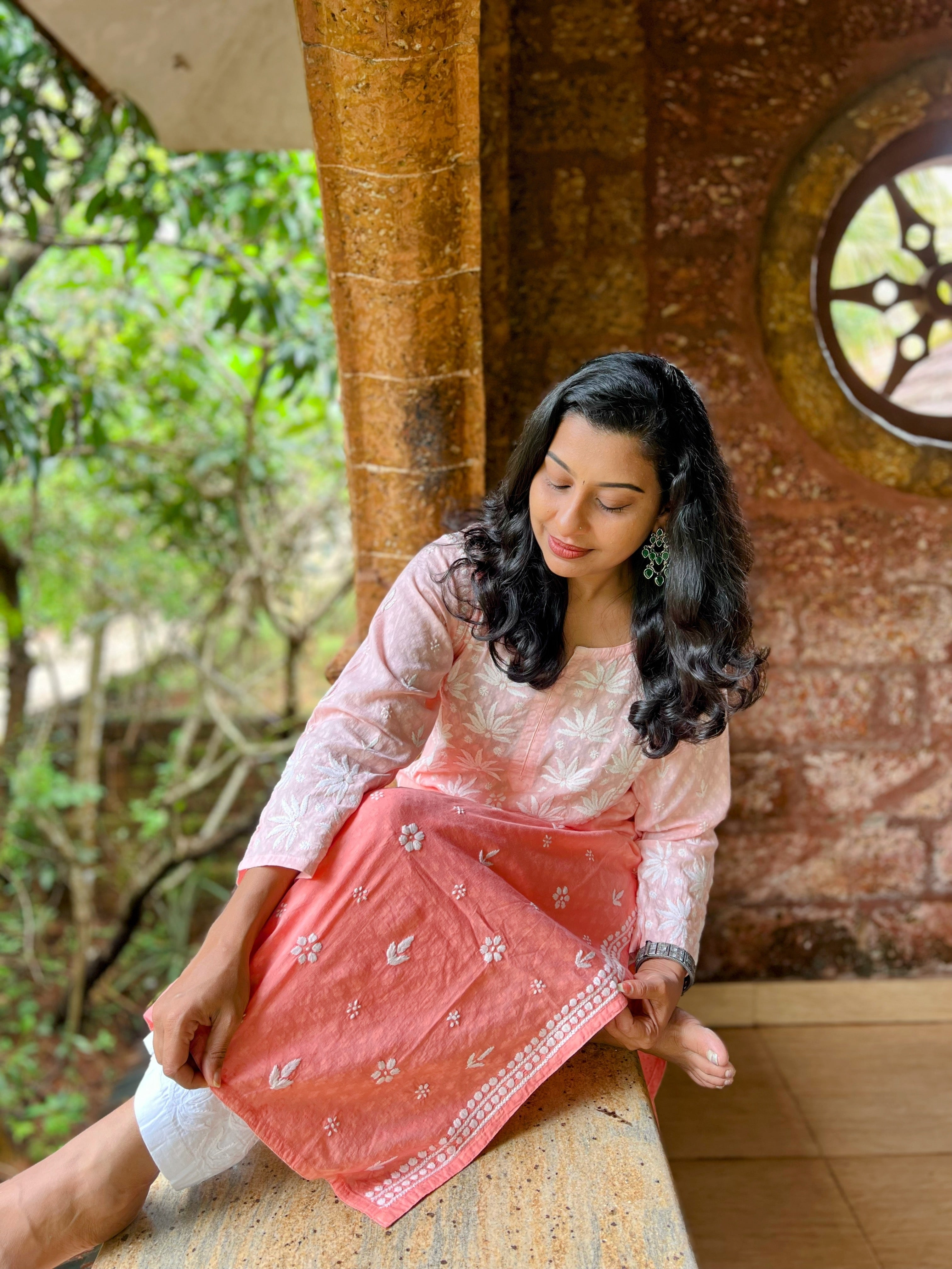 Pure Cotton Chikankari Kurti