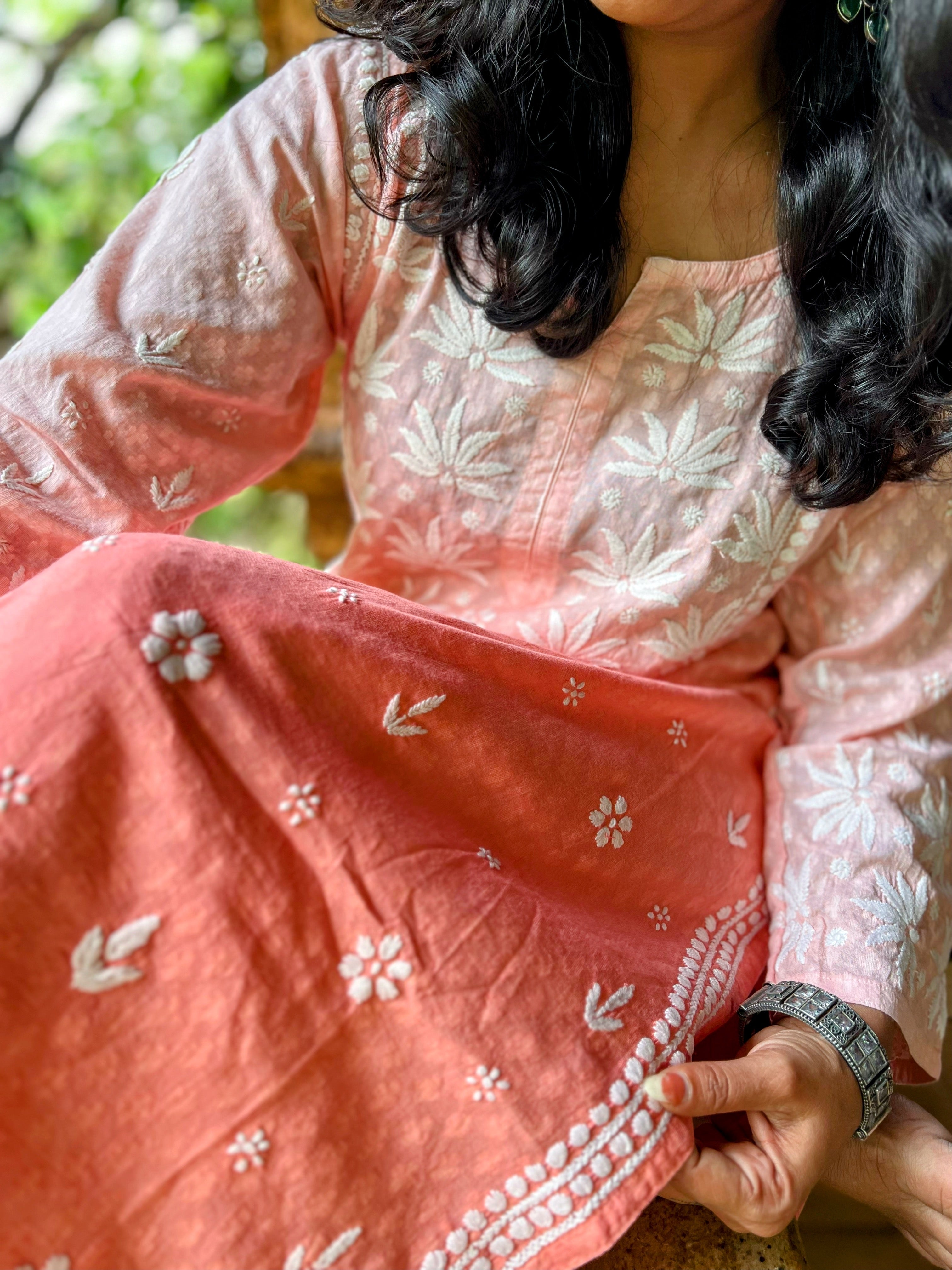 Pure Cotton Chikankari Kurti