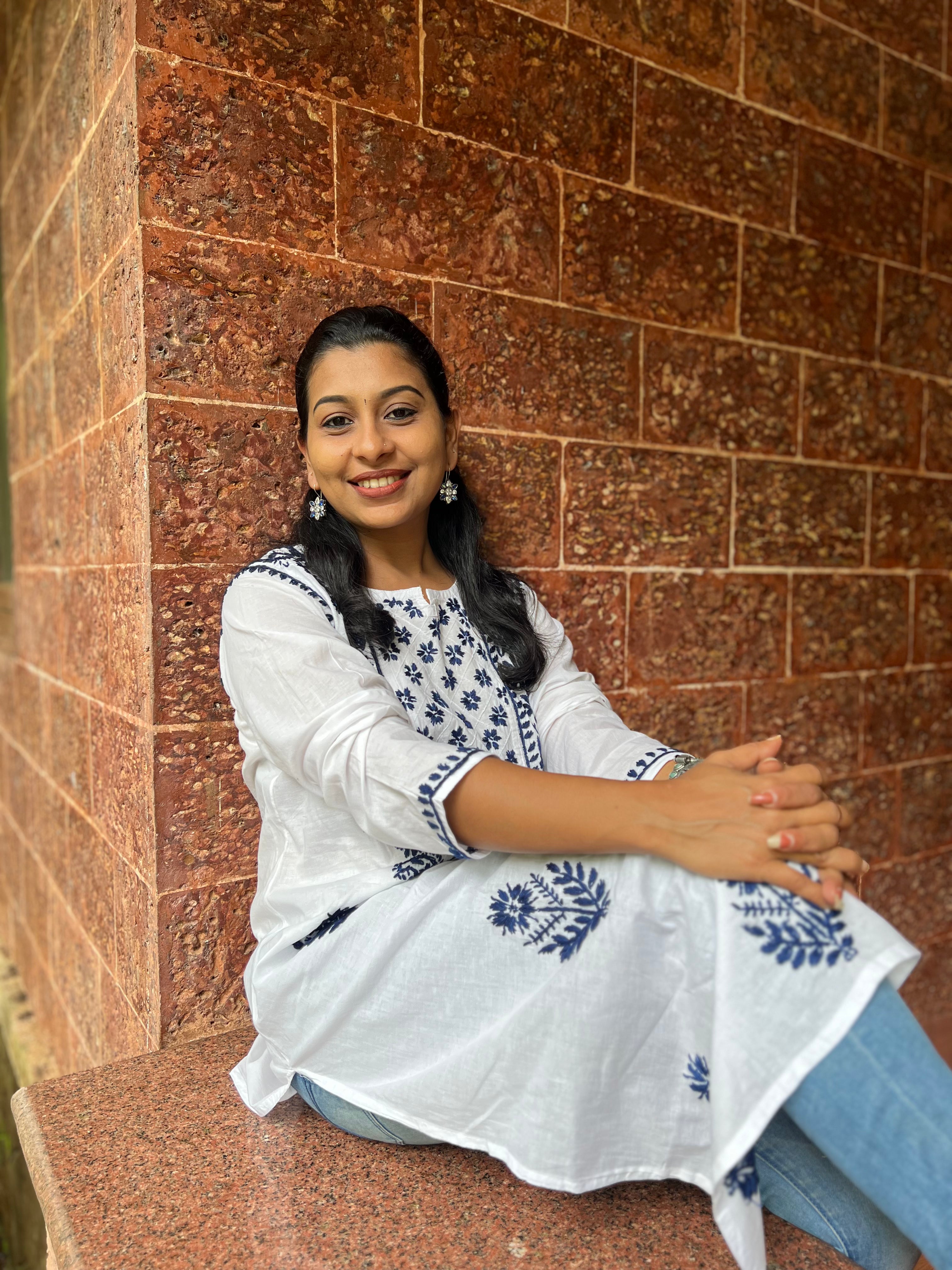 Pure Cotton Chikankari kurti