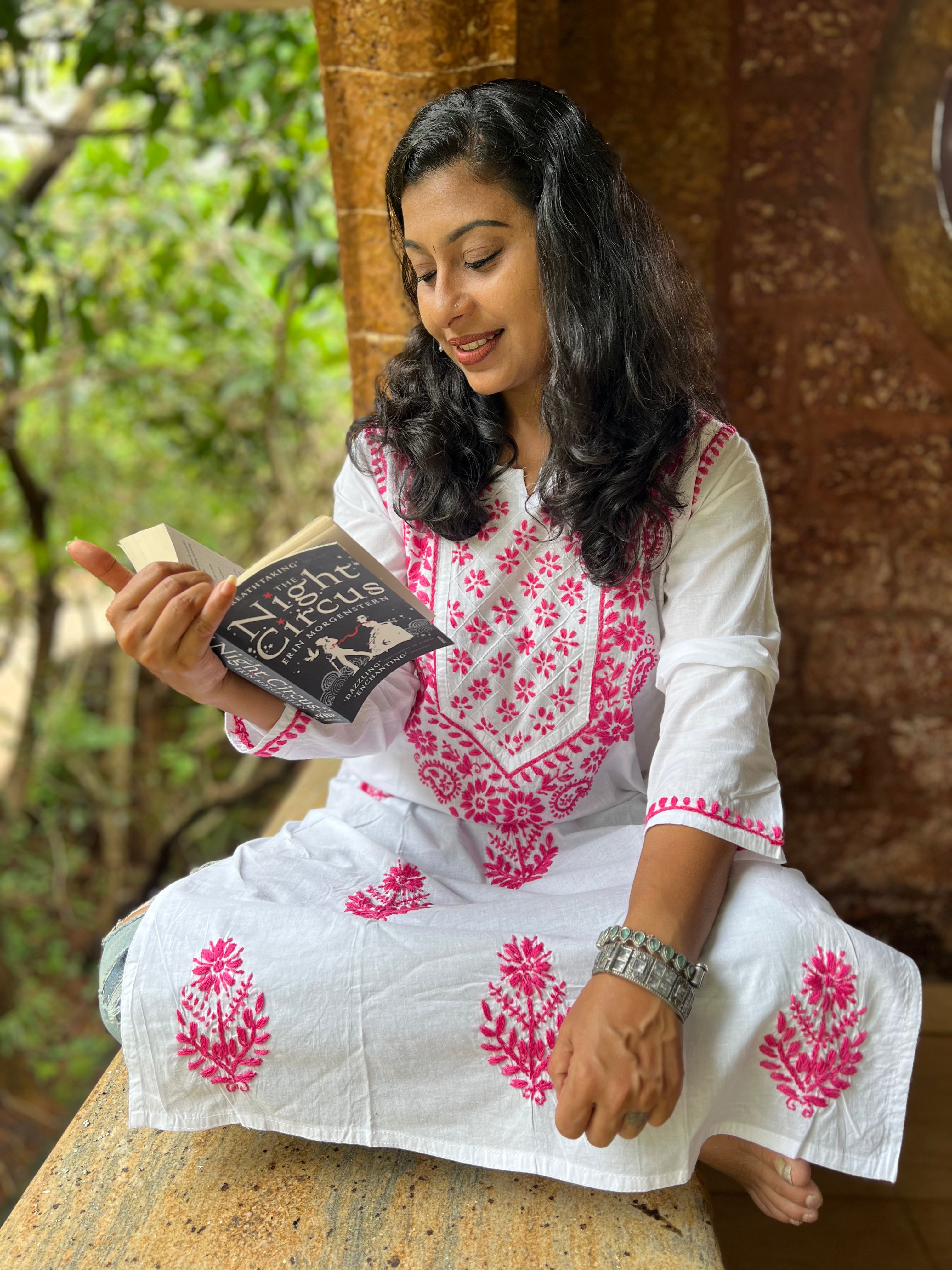 Pure Cotton Chikankari kurti