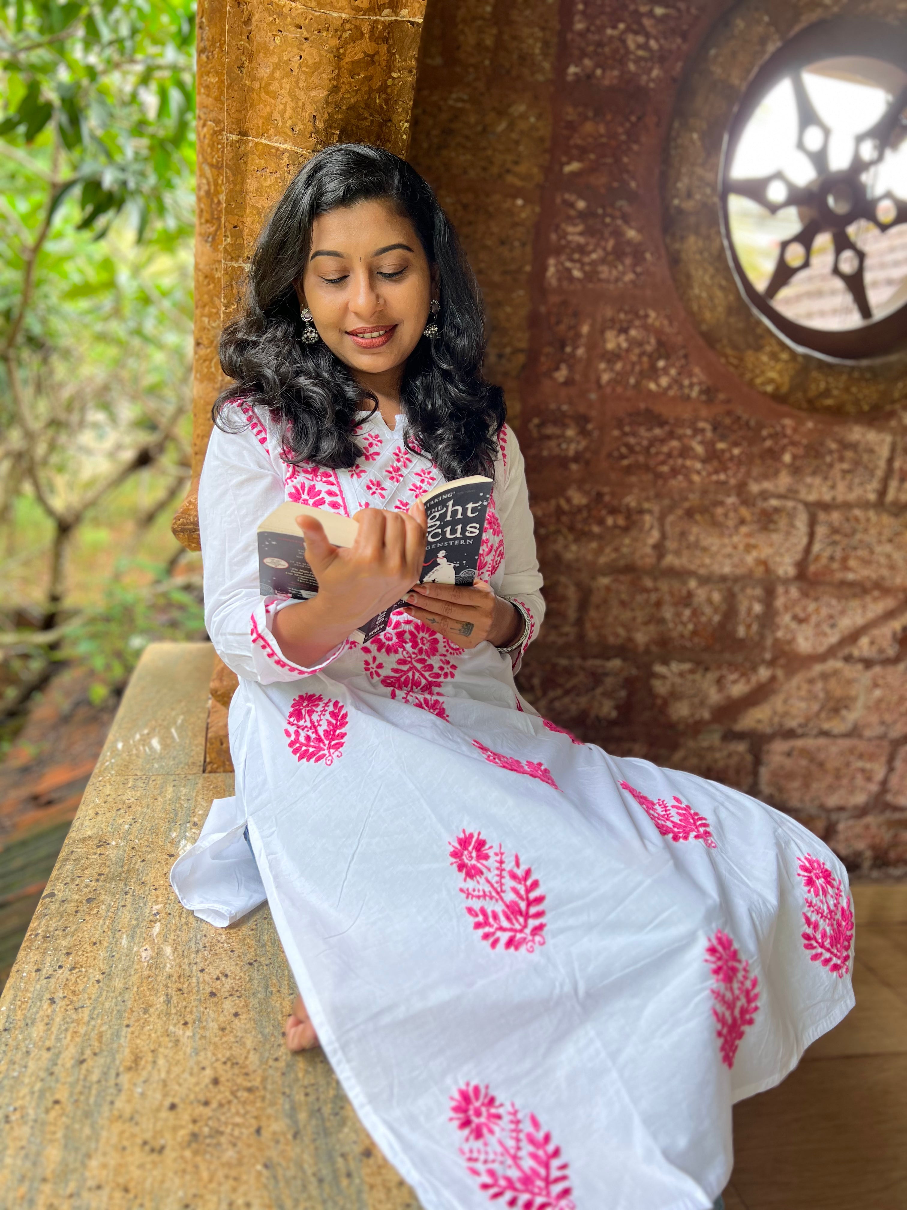 Pure Cotton Chikankari kurti