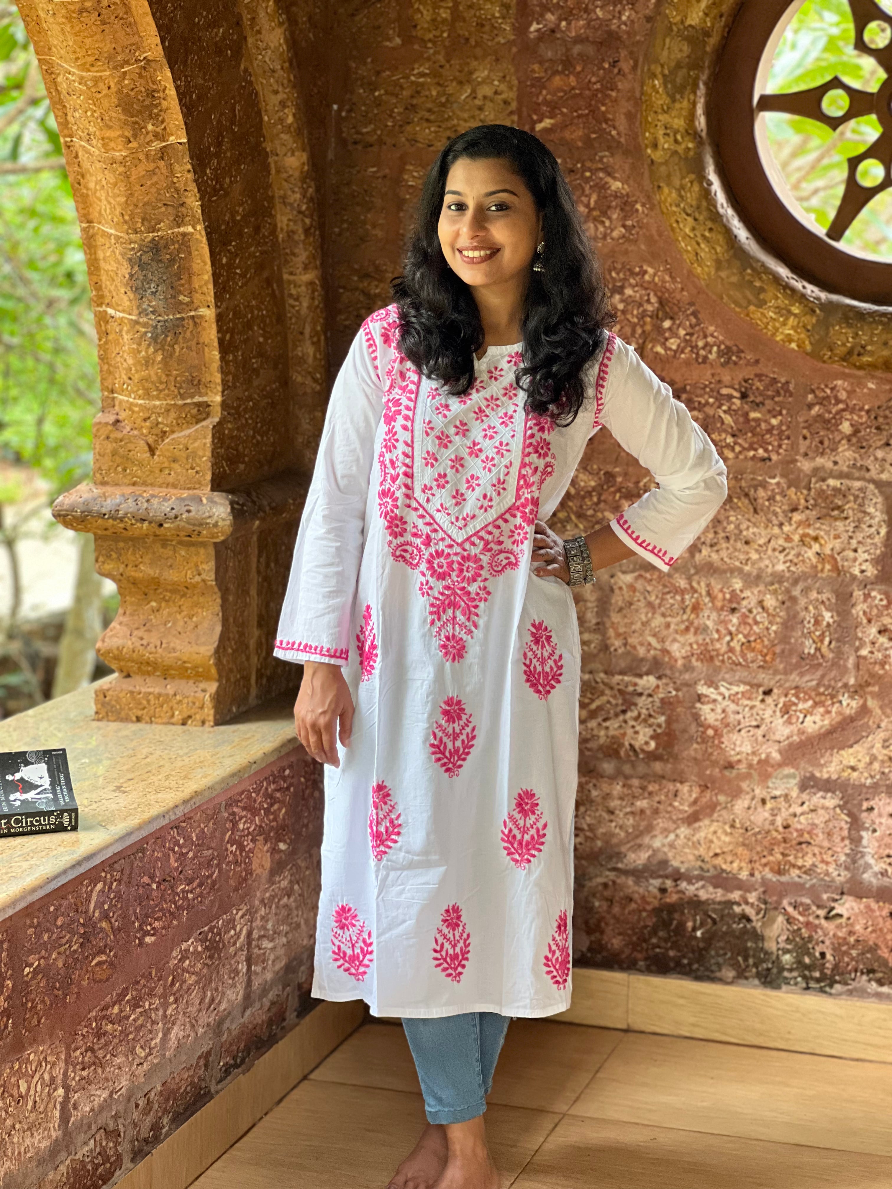 Pure Cotton Chikankari kurti